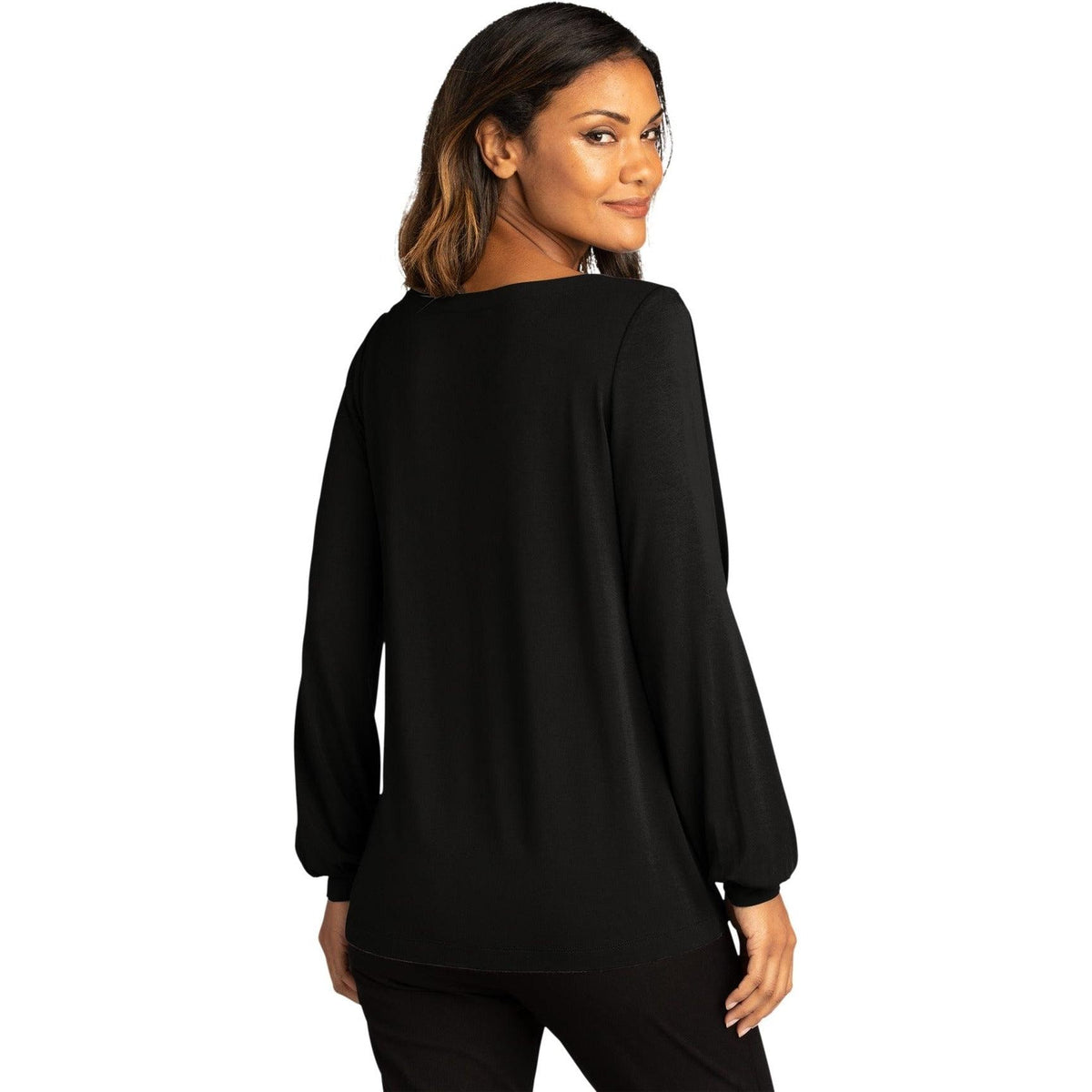 no-logo Port Authority Ladies Luxe Knit Jewel Neck Top-Regular-Port Authority-Thread Logic
