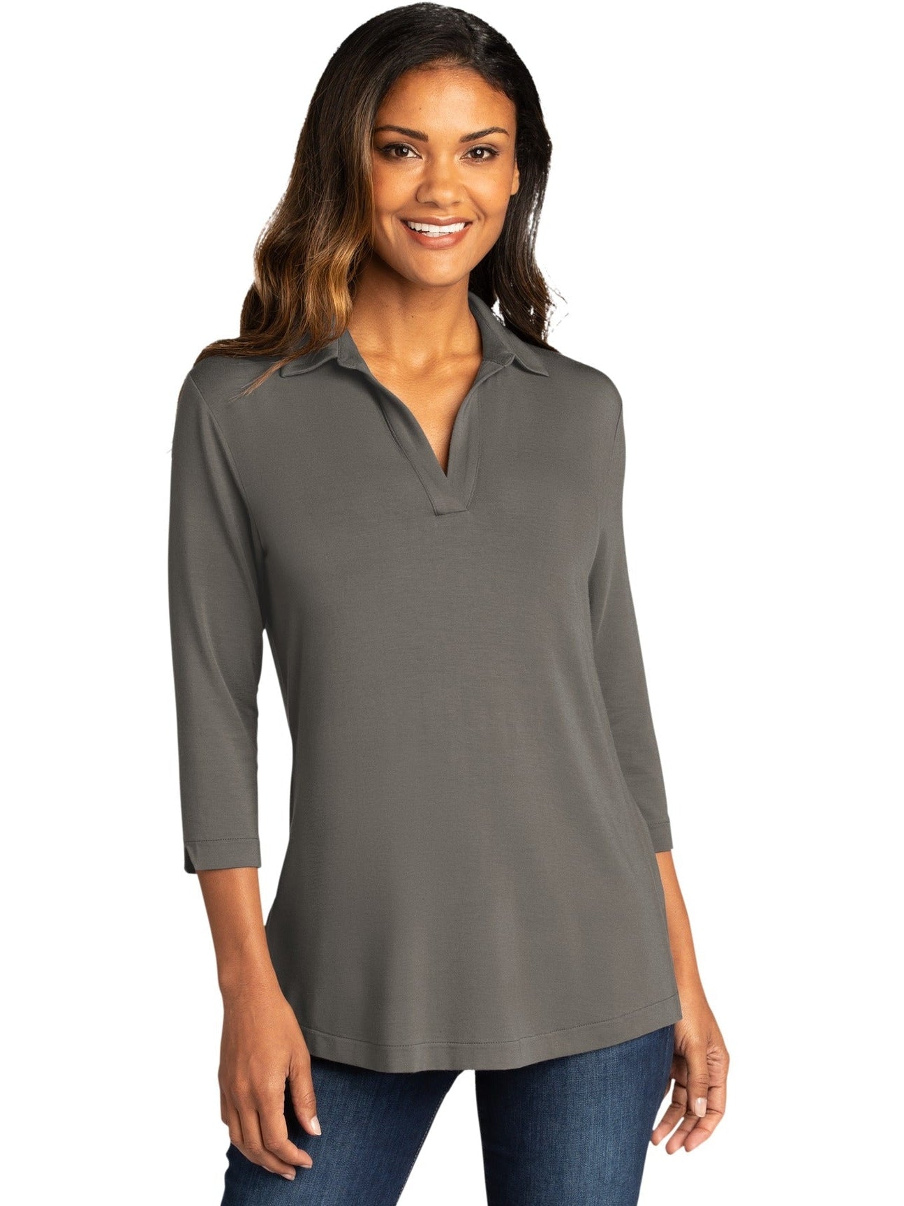 no-logo Port Authority Ladies Luxe Knit Tunic-Regular-Port Authority-Thread Logic