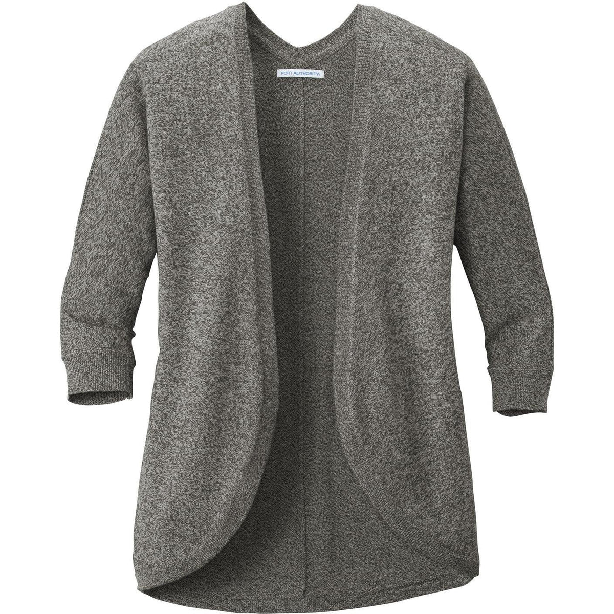 no-logo Port Authority Women's Marled Cocoon Sweater-Sweaters-Port Authority-Warm Grey Marl-XS-Thread Logic