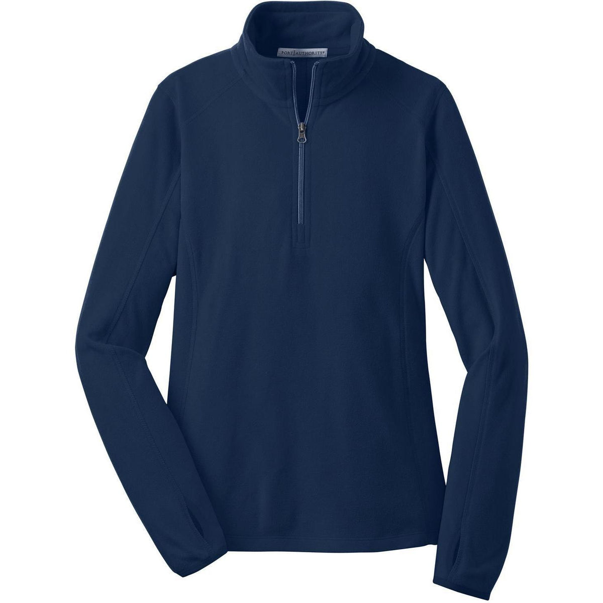 no-logo Port Authority Women's Microfleece 1/2 Zip Pullover-Quarter Zips-Port Authority-True Navy-XS-Thread Logic
