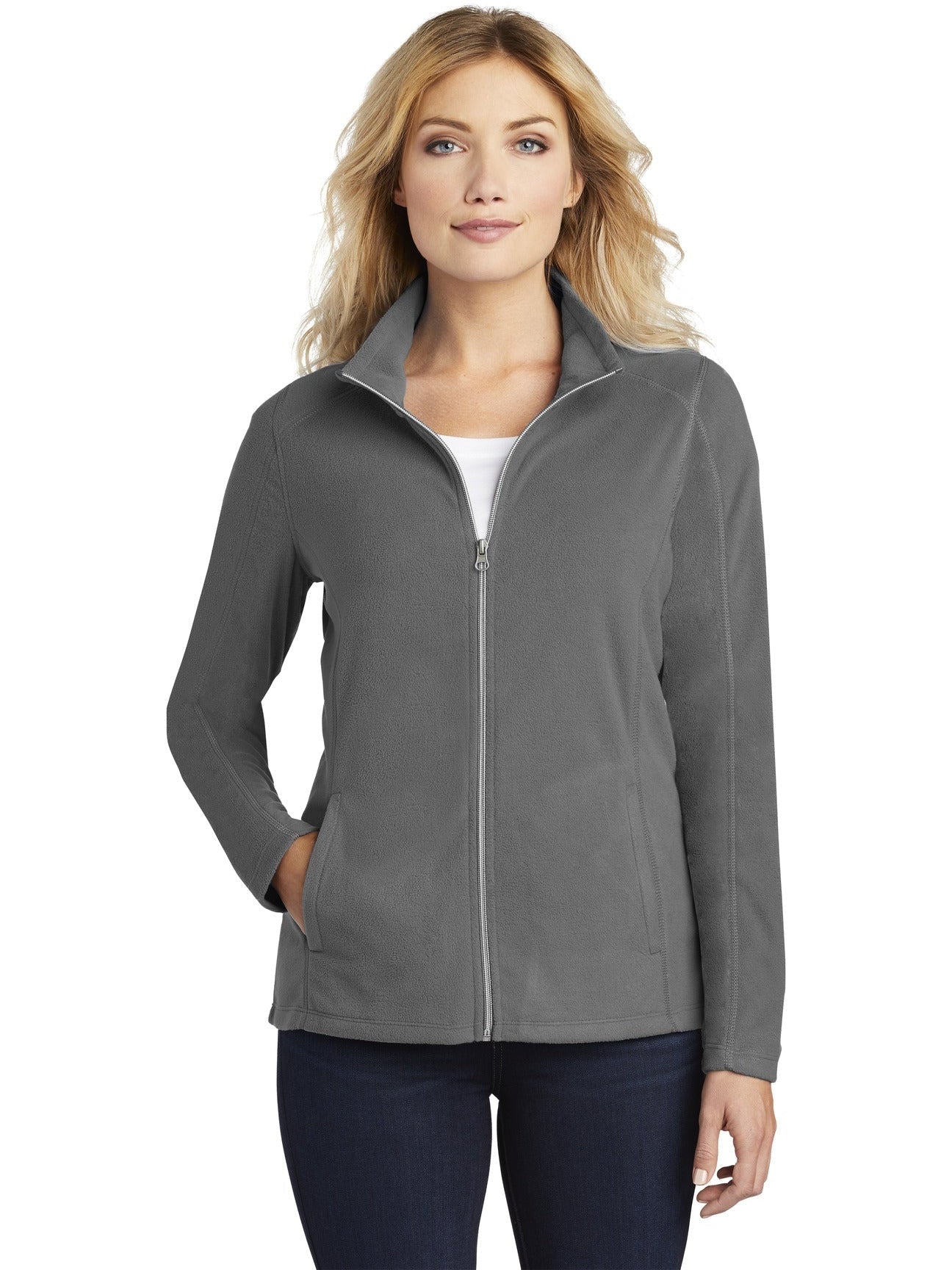no-logo Port Authority Ladies Microfleece Jacket-Regular-Port Authority-Thread Logic