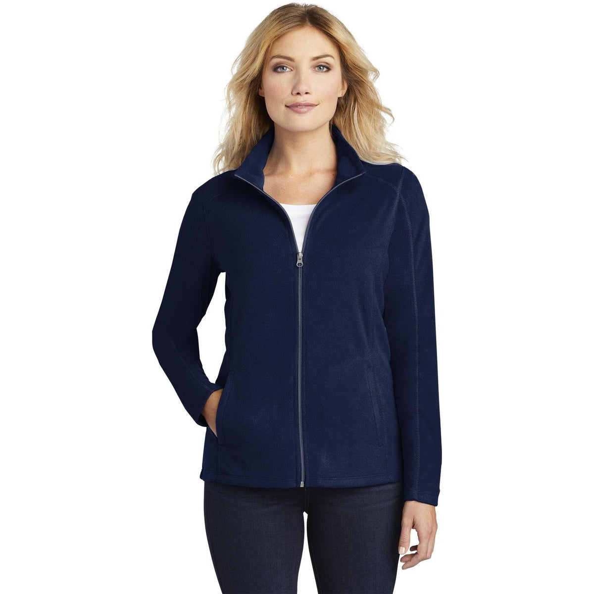 no-logo Port Authority Women's Microfleece Jacket-Regular-Port Authority-Thread Logic