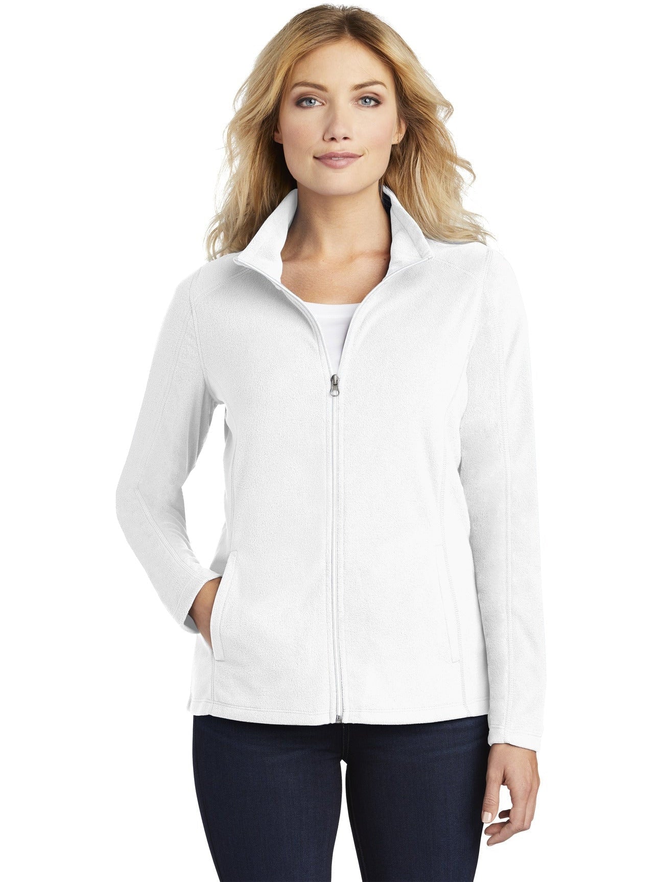 no-logo Port Authority Ladies Microfleece Jacket-Regular-Port Authority-Thread Logic