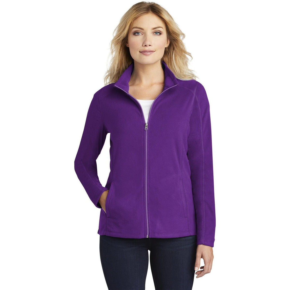 no-logo Port Authority Women's Microfleece Jacket-Regular-Port Authority-Thread Logic