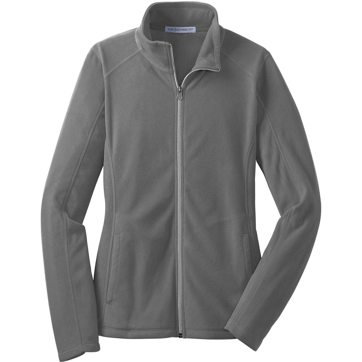no-logo Port Authority Women's Microfleece Jacket-Regular-Port Authority-Pearl Grey-XS-Thread Logic