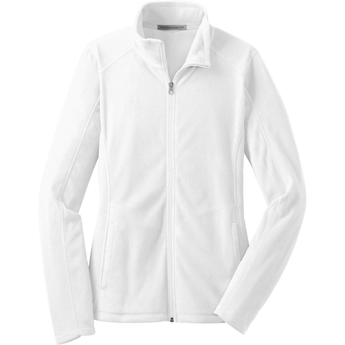 no-logo Port Authority Women's Microfleece Jacket-Regular-Port Authority-White-XS-Thread Logic