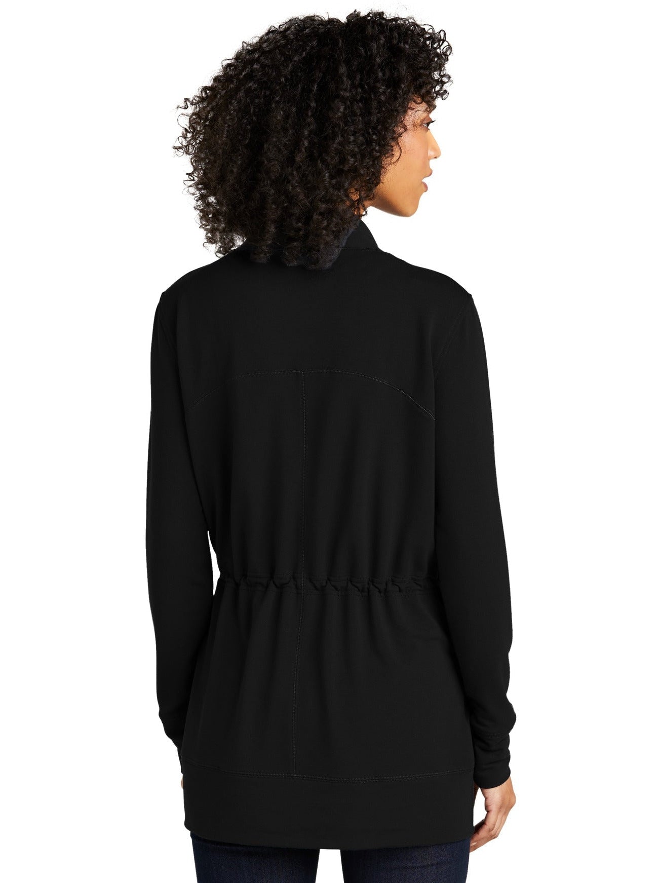 no-logo Port Authority Ladies Microterry Cardigan-Regular-Port Authority-Thread Logic