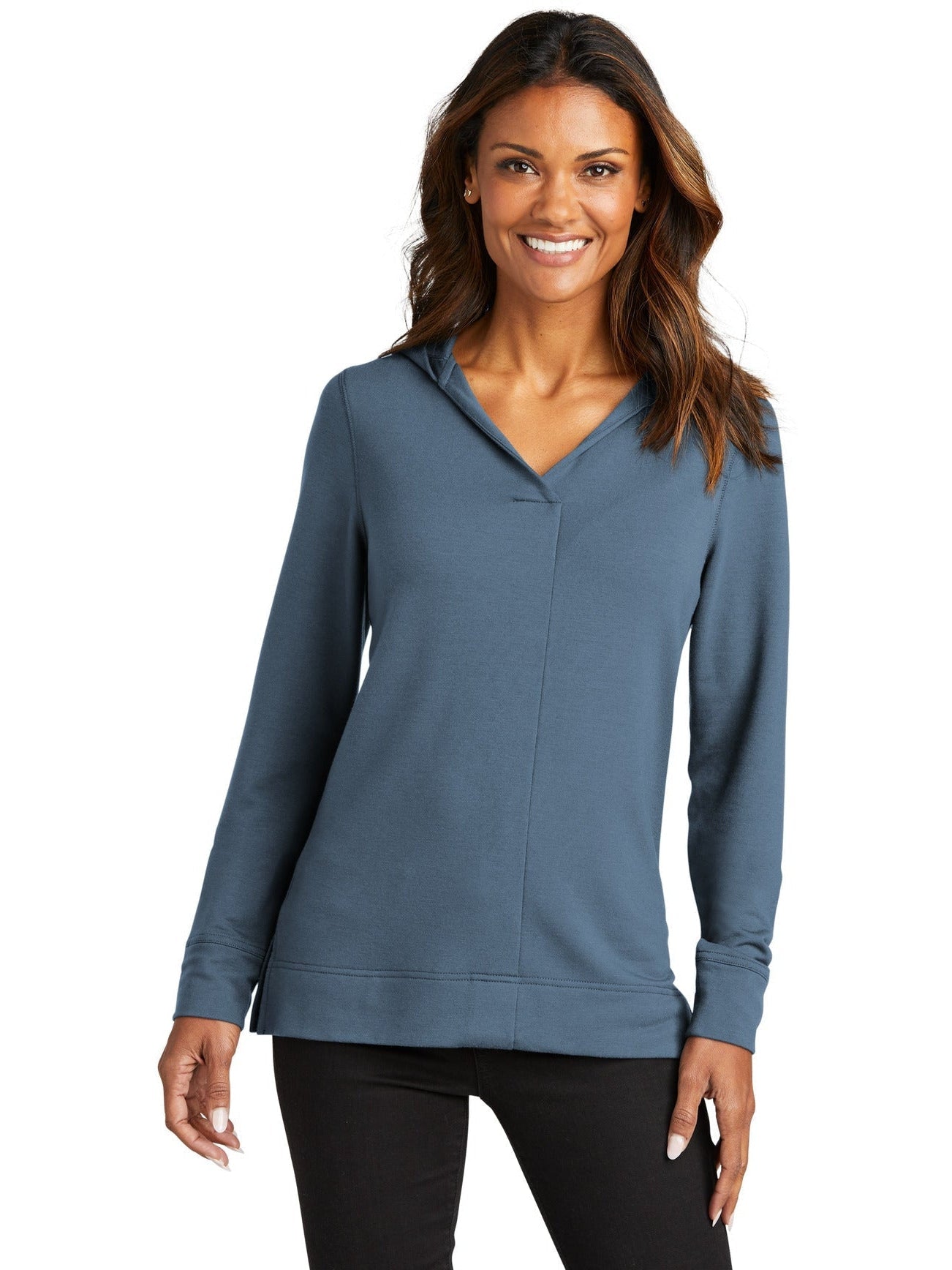 no-logo Port Authority Ladies Microterry Pullover Hoodie-Regular-Port Authority-Thread Logic