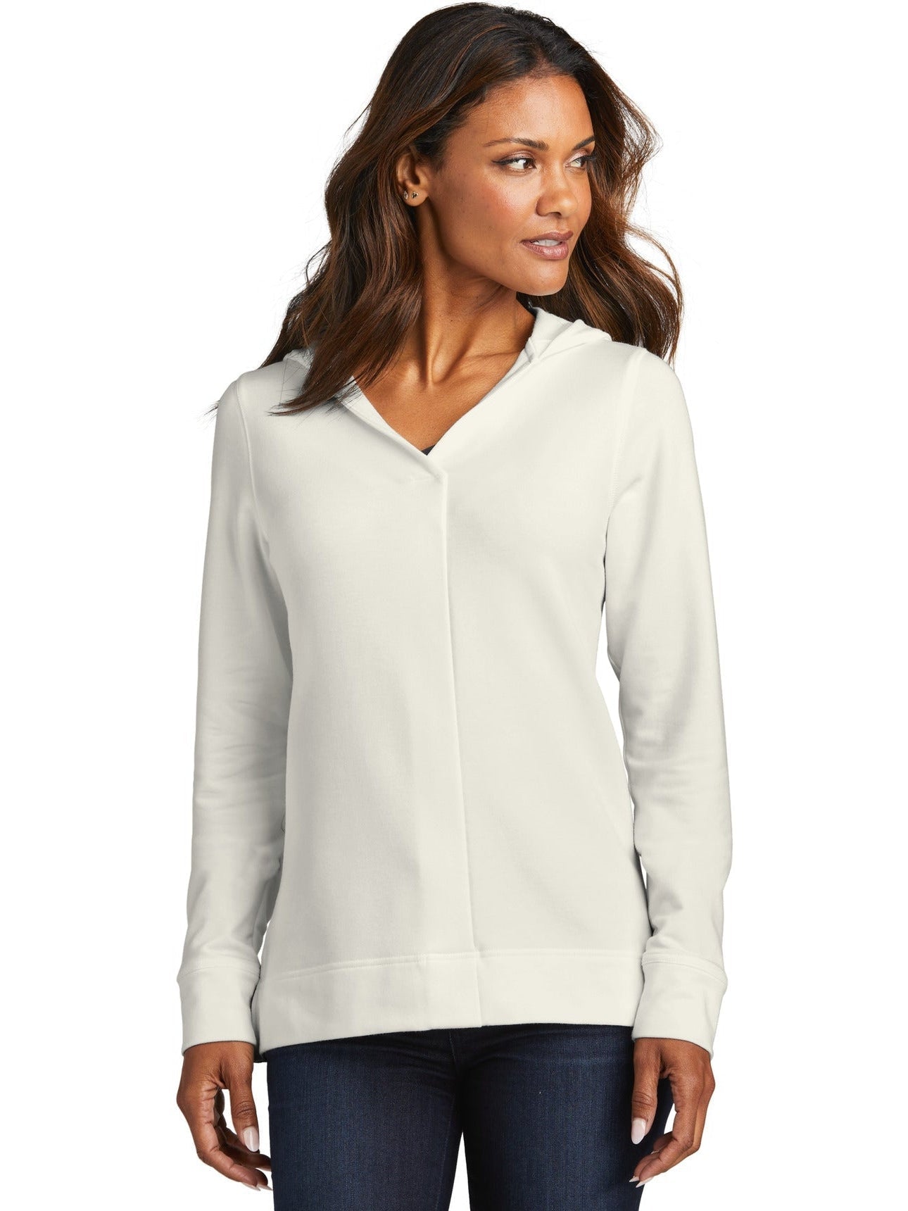 no-logo Port Authority Ladies Microterry Pullover Hoodie-Regular-Port Authority-Thread Logic