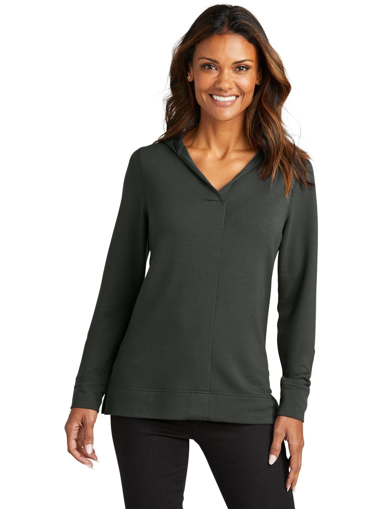 no-logo Port Authority Ladies Microterry Pullover Hoodie-Regular-Port Authority-Thread Logic