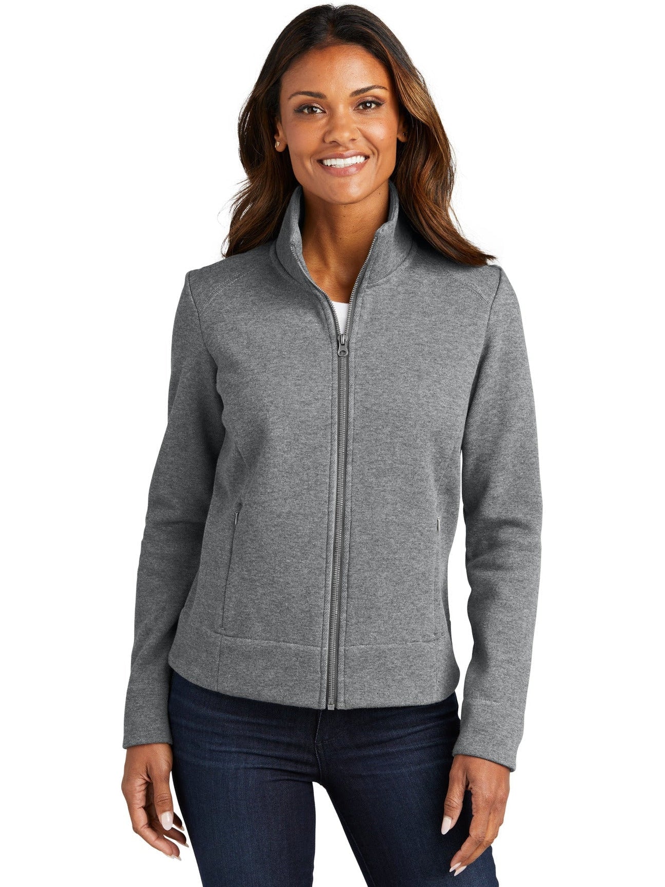 no-logo Port Authority Ladies Network Fleece Jacket-Regular-Port Authority-Thread Logic