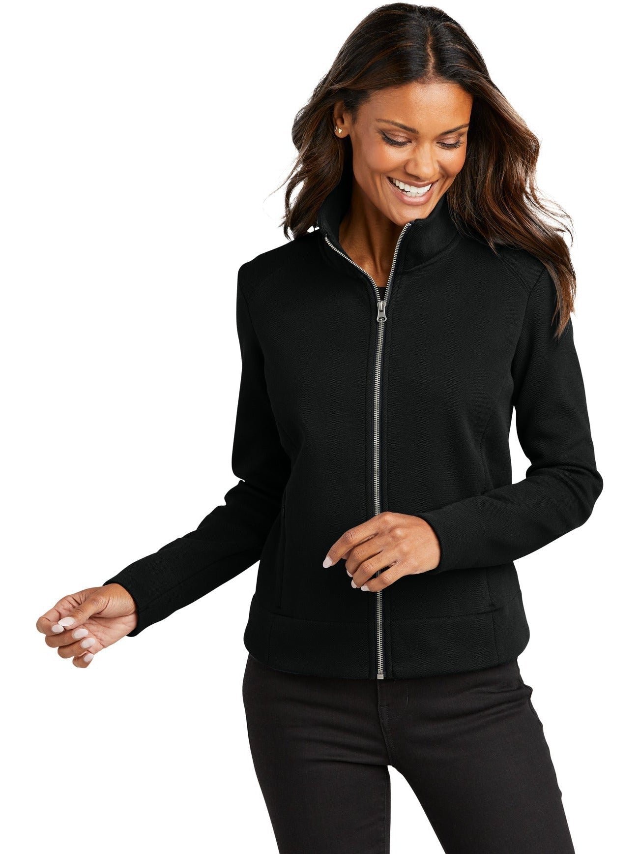 no-logo Port Authority Ladies Network Fleece Jacket-Regular-Port Authority-Thread Logic
