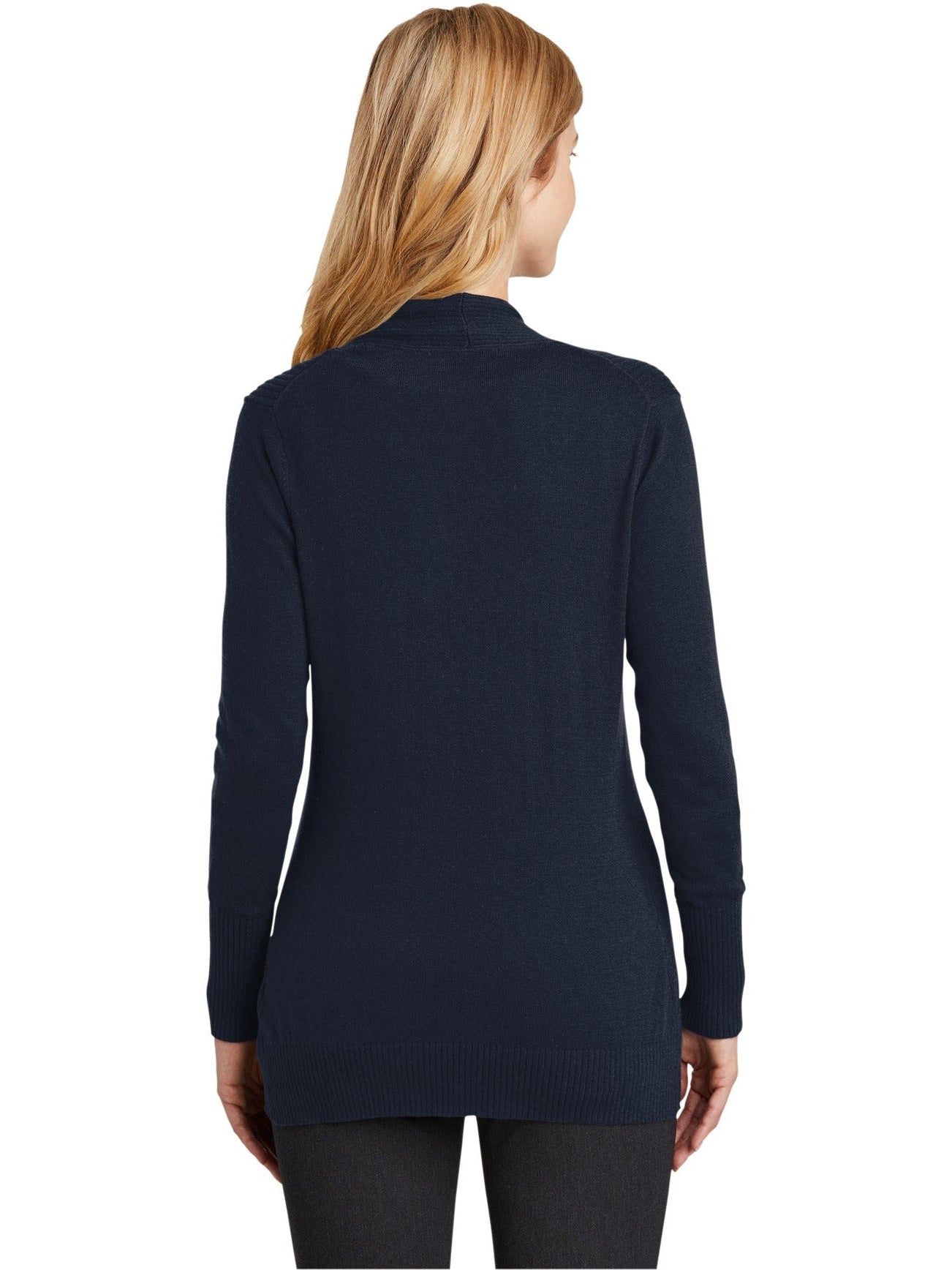 no-logo Port Authority Ladies Open Front Cardigan Sweater-Regular-Port Authority-Thread Logic