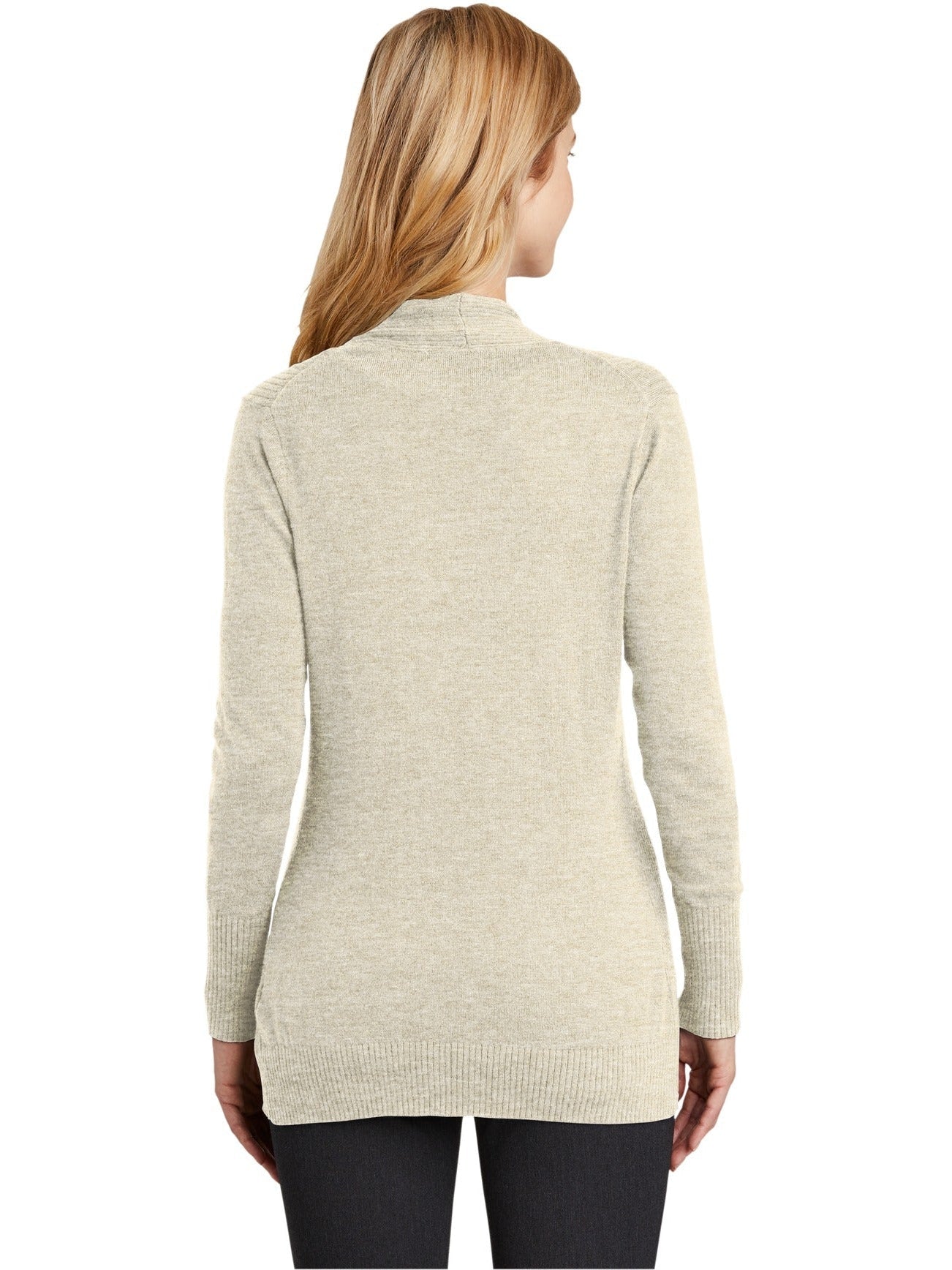 no-logo Port Authority Ladies Open Front Cardigan Sweater-Regular-Port Authority-Thread Logic