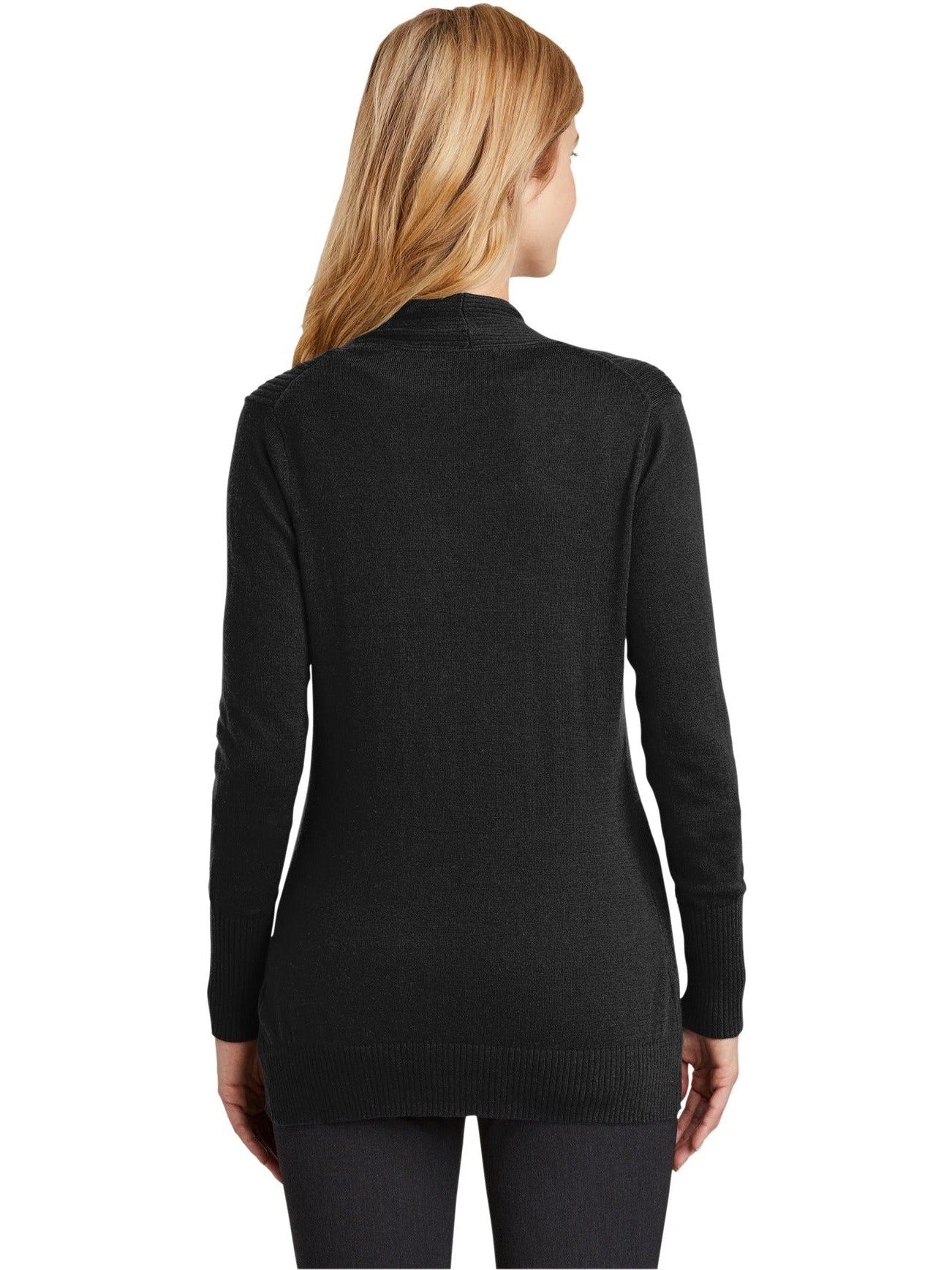 no-logo Port Authority Ladies Open Front Cardigan Sweater-Regular-Port Authority-Thread Logic