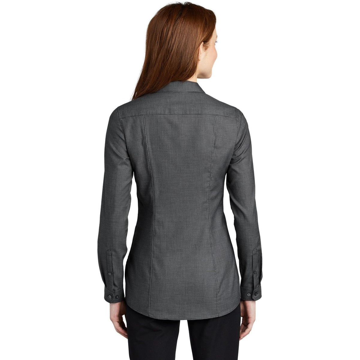 no-logo Port Authority Women's Pincheck Easy Care Shirt-Dress Shirts-Port Authority-Thread Logic