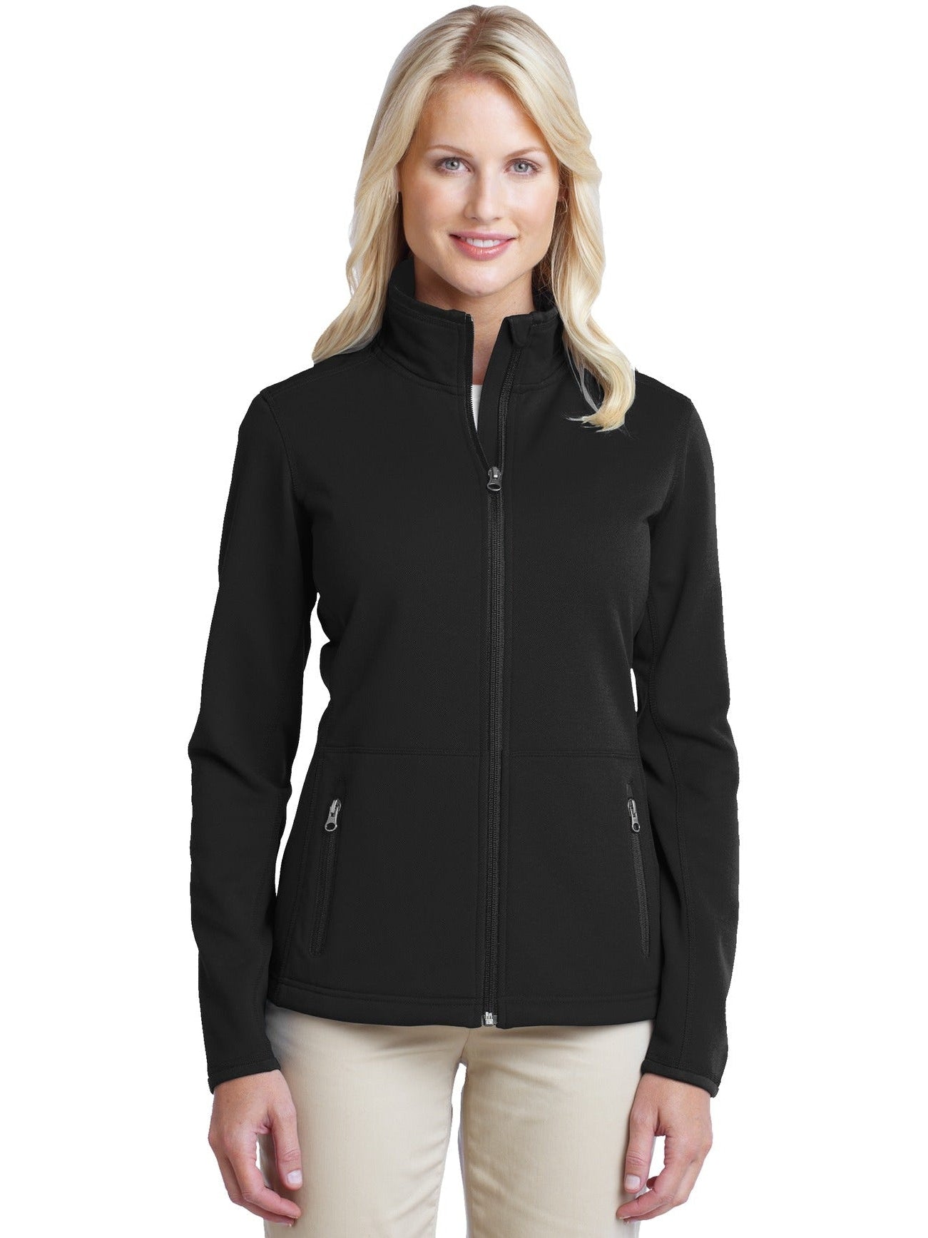 no-logo Port Authority Ladies Pique Fleece Jacket-Regular-Port Authority-Thread Logic