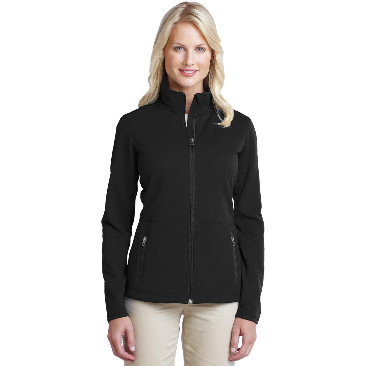 no-logo Port Authority Women's Pique Fleece Jacket-Regular-Port Authority-Thread Logic