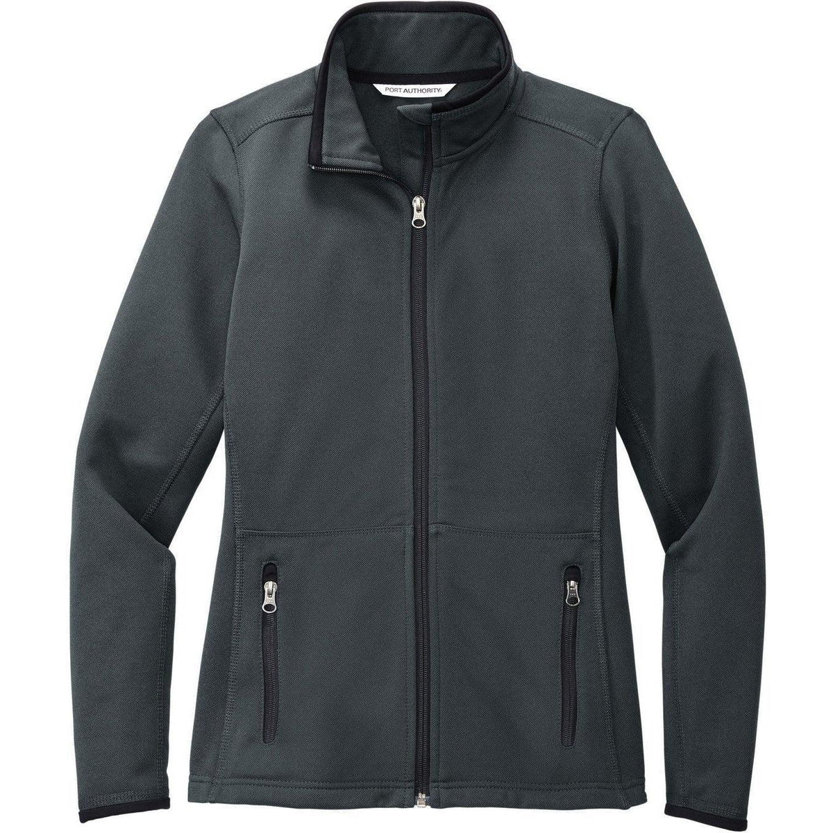 no-logo Port Authority Women's Pique Fleece Jacket-Regular-Port Authority-Graphite-XS-Thread Logic