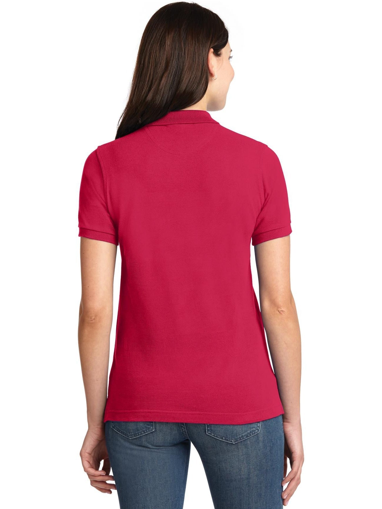 no-logo Port Authority Ladies Pique Knit Polo-Regular-Port Authority-Thread Logic