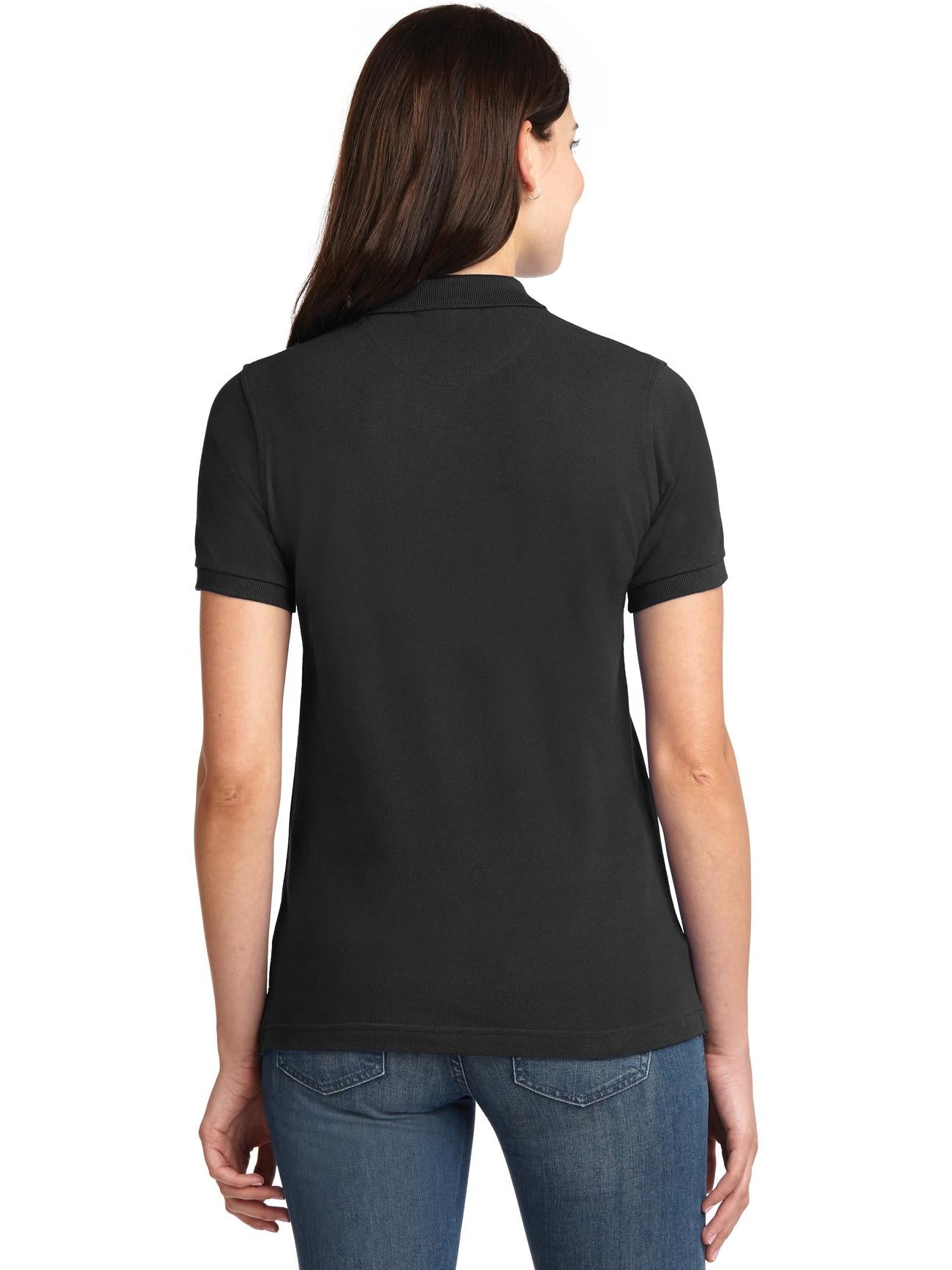 no-logo Port Authority Ladies Pique Knit Polo-Regular-Port Authority-Thread Logic