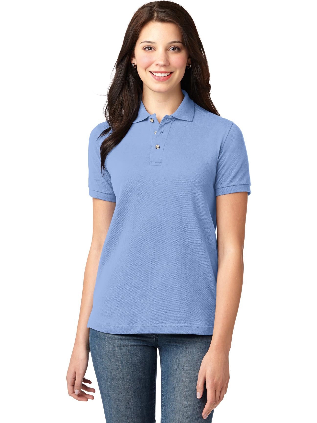 no-logo Port Authority Ladies Pique Knit Polo-Regular-Port Authority-Thread Logic