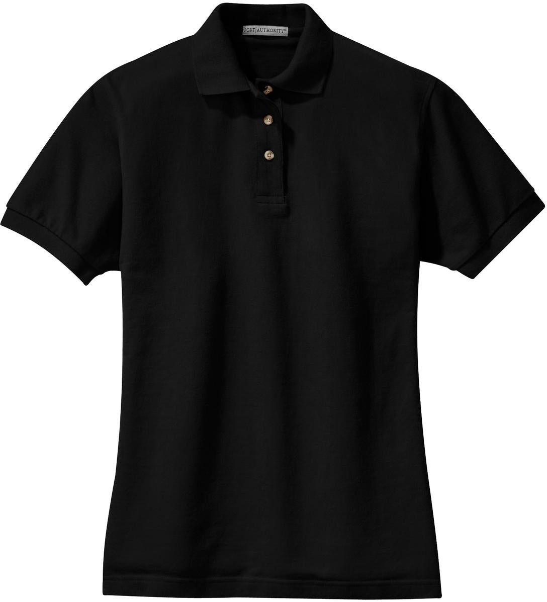 Port Authority Ladies Pique Knit Polo-Regular-Port Authority-Black-XS-Thread Logic