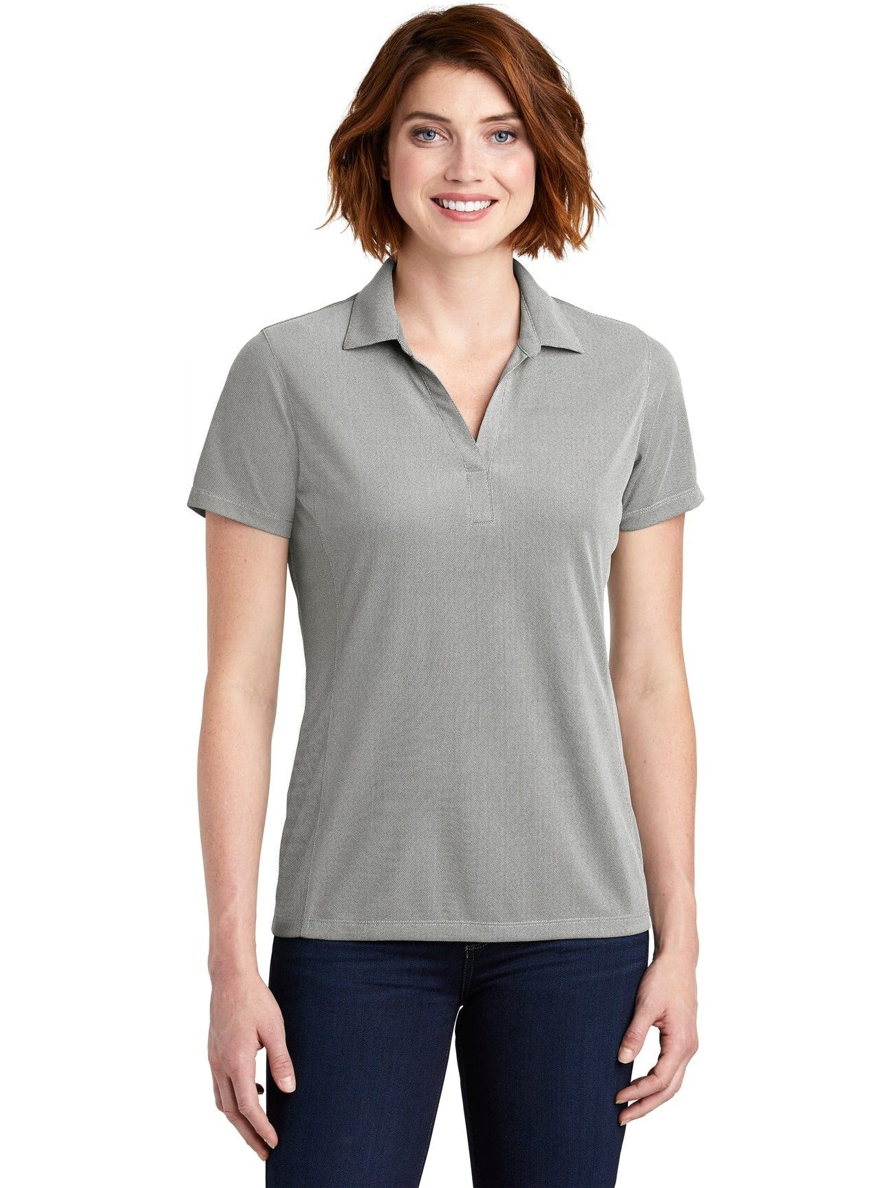 no-logo Port Authority Ladies Poly Oxford Pique Polo-Active-Port Authority-Thread Logic