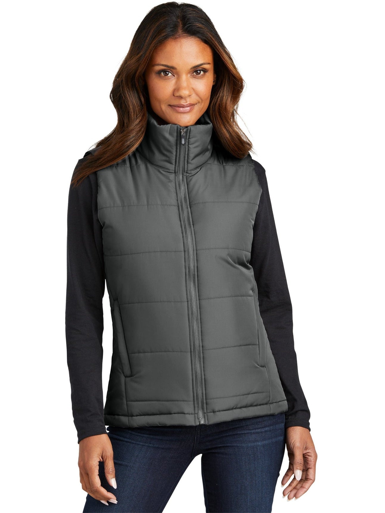 no-logo Port Authority Ladies Puffer Vest-Regular-Port Authority-Thread Logic