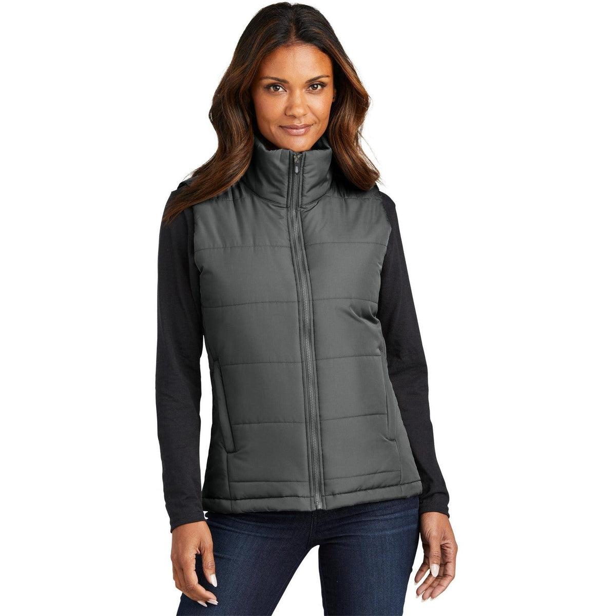 no-logo Port Authority Ladies Puffer Vest-Regular-Port Authority-Thread Logic