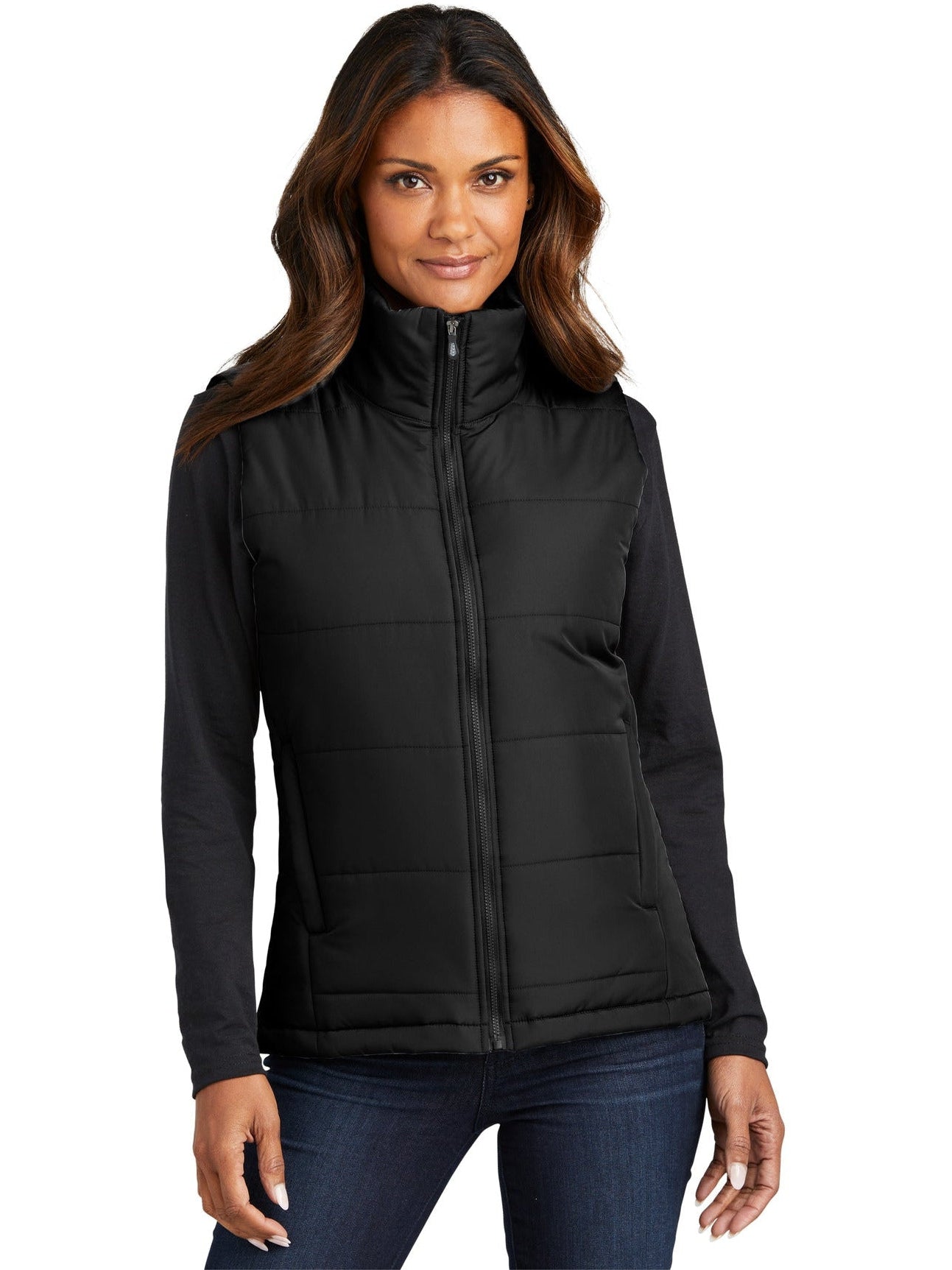 no-logo Port Authority Ladies Puffer Vest-Regular-Port Authority-Thread Logic