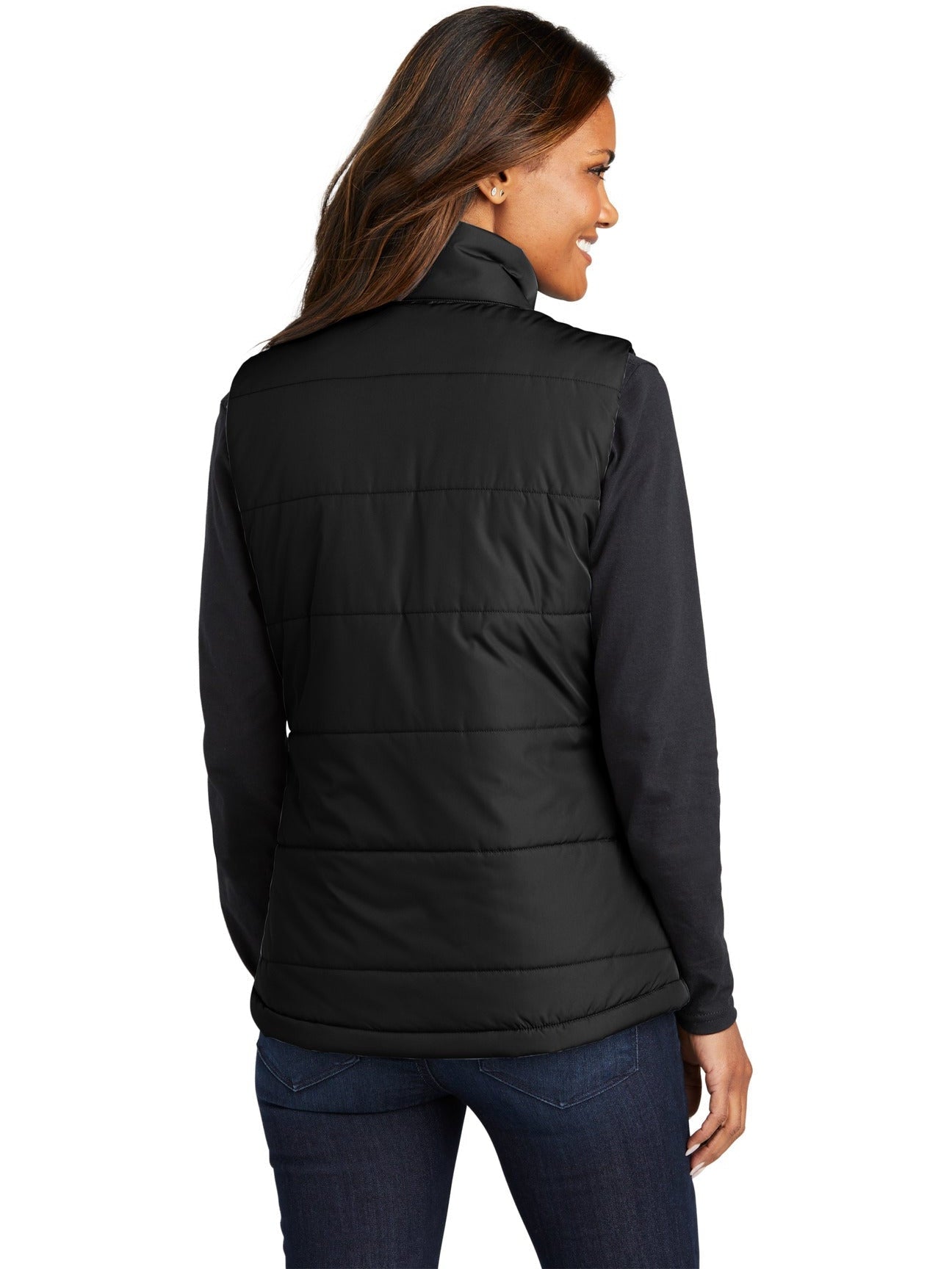 no-logo Port Authority Ladies Puffer Vest-Regular-Port Authority-Thread Logic