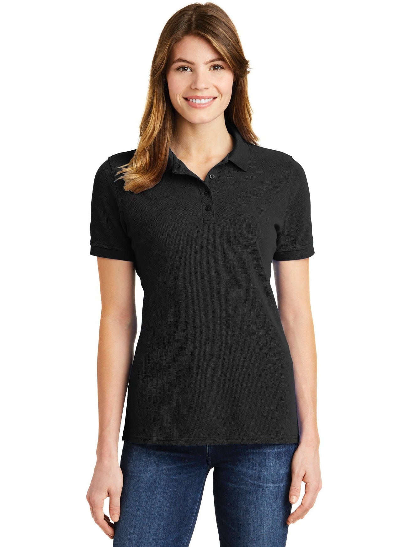 no-logo Port Authority Ladies Ring Spun Pique Polo-Active-Port Authority-Thread Logic
