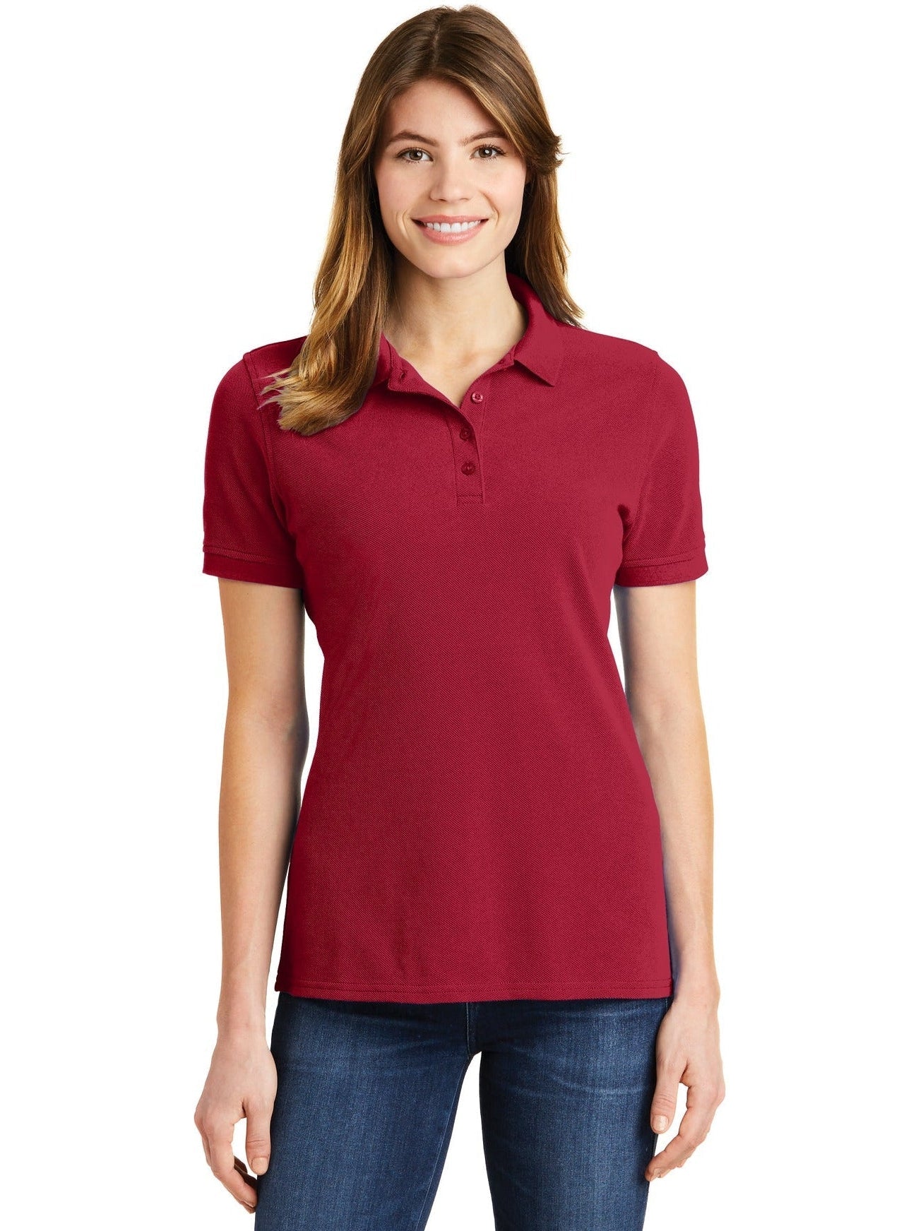 no-logo Port Authority Ladies Ring Spun Pique Polo-Active-Port Authority-Thread Logic