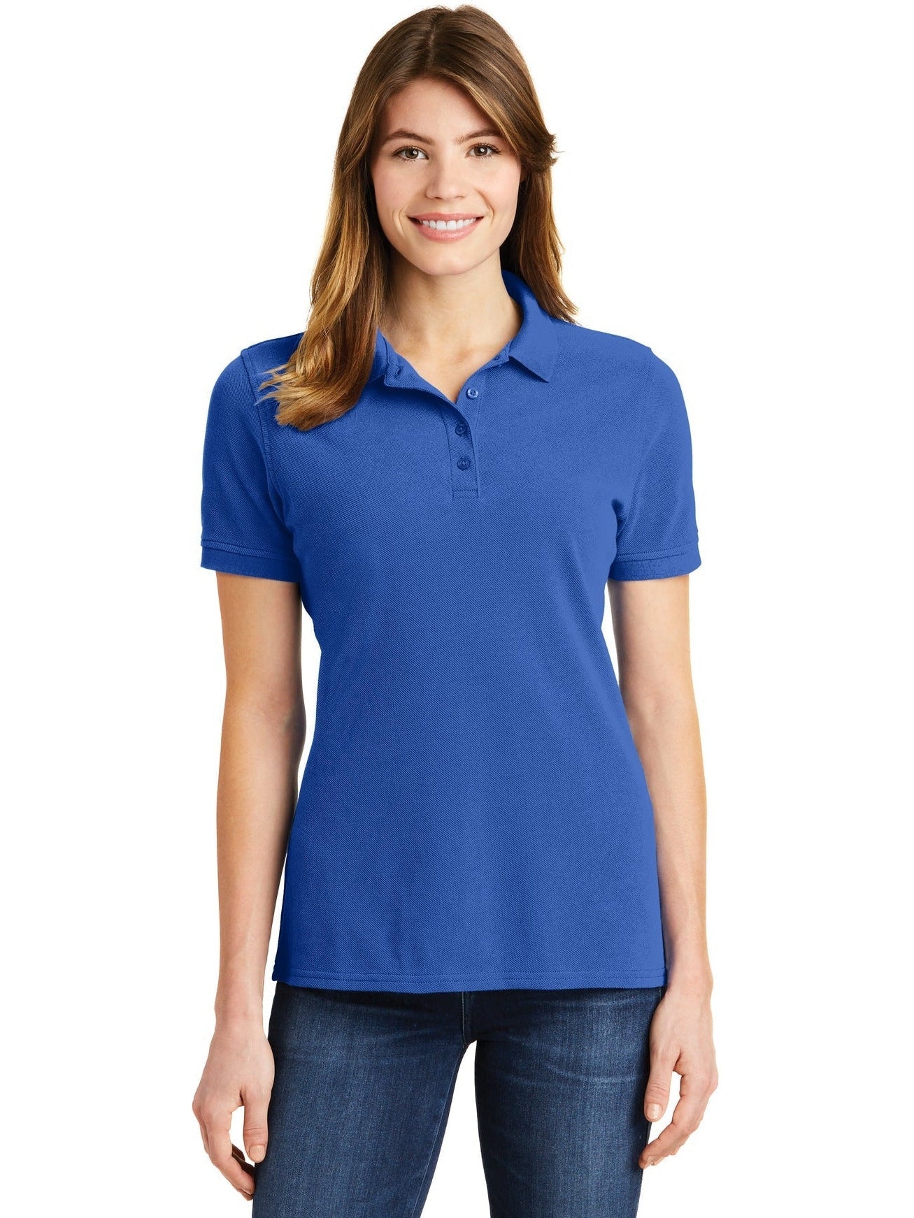 no-logo Port Authority Ladies Ring Spun Pique Polo-Active-Port Authority-Thread Logic