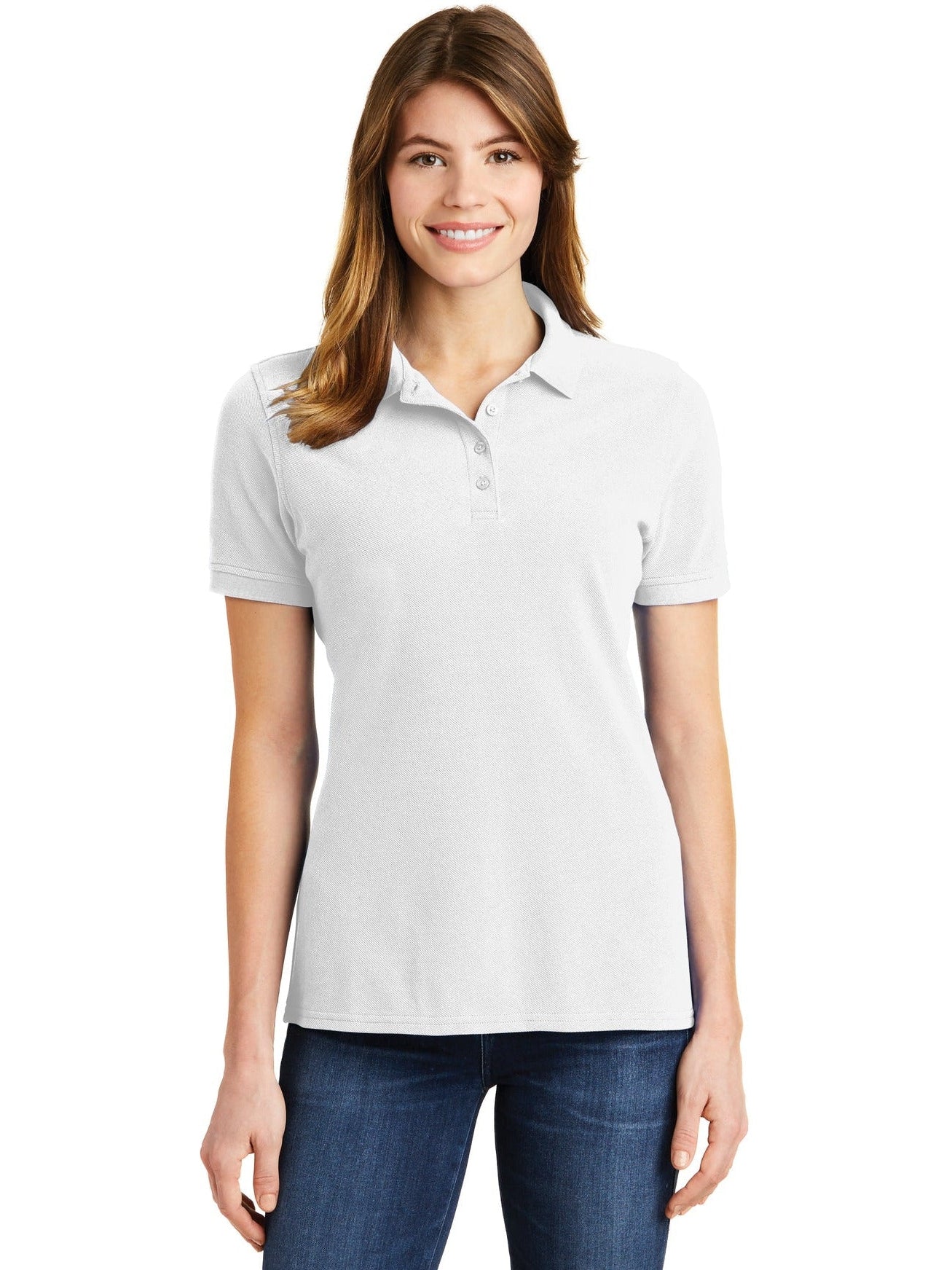 no-logo Port Authority Ladies Ring Spun Pique Polo-Active-Port Authority-Thread Logic