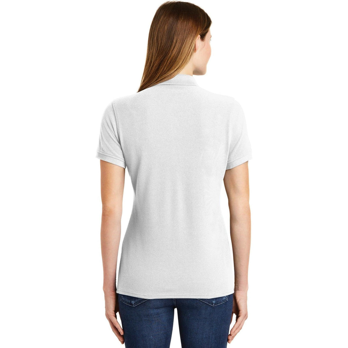 no-logo Port Authority Women's Ring Spun Pique Polo-Discontinued-Port Authority-Thread Logic