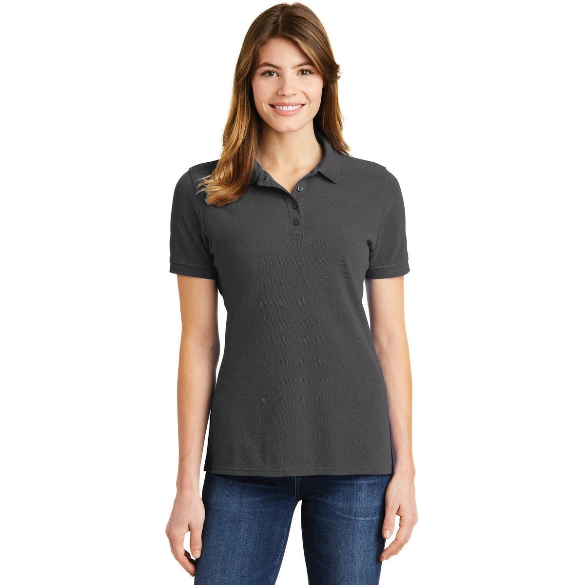 no-logo Port Authority Women's Ring Spun Pique Polo-Discontinued-Port Authority-Thread Logic
