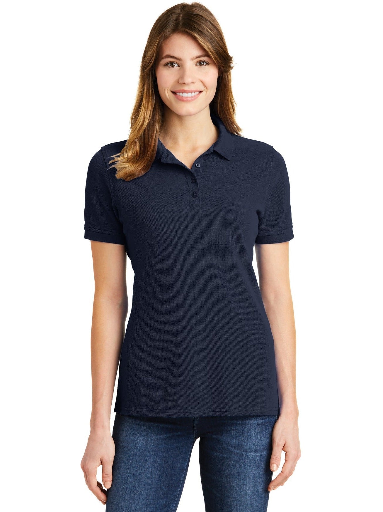 no-logo Port Authority Ladies Ring Spun Pique Polo-Active-Port Authority-Thread Logic