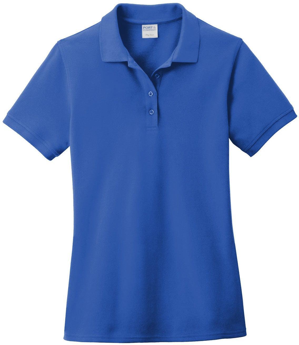 No-Logo CLOSEOUT - Port Authority Ladies Ring Spun Pique Polo-Discontinued-Port Authority-Royal-XS-Thread Logic