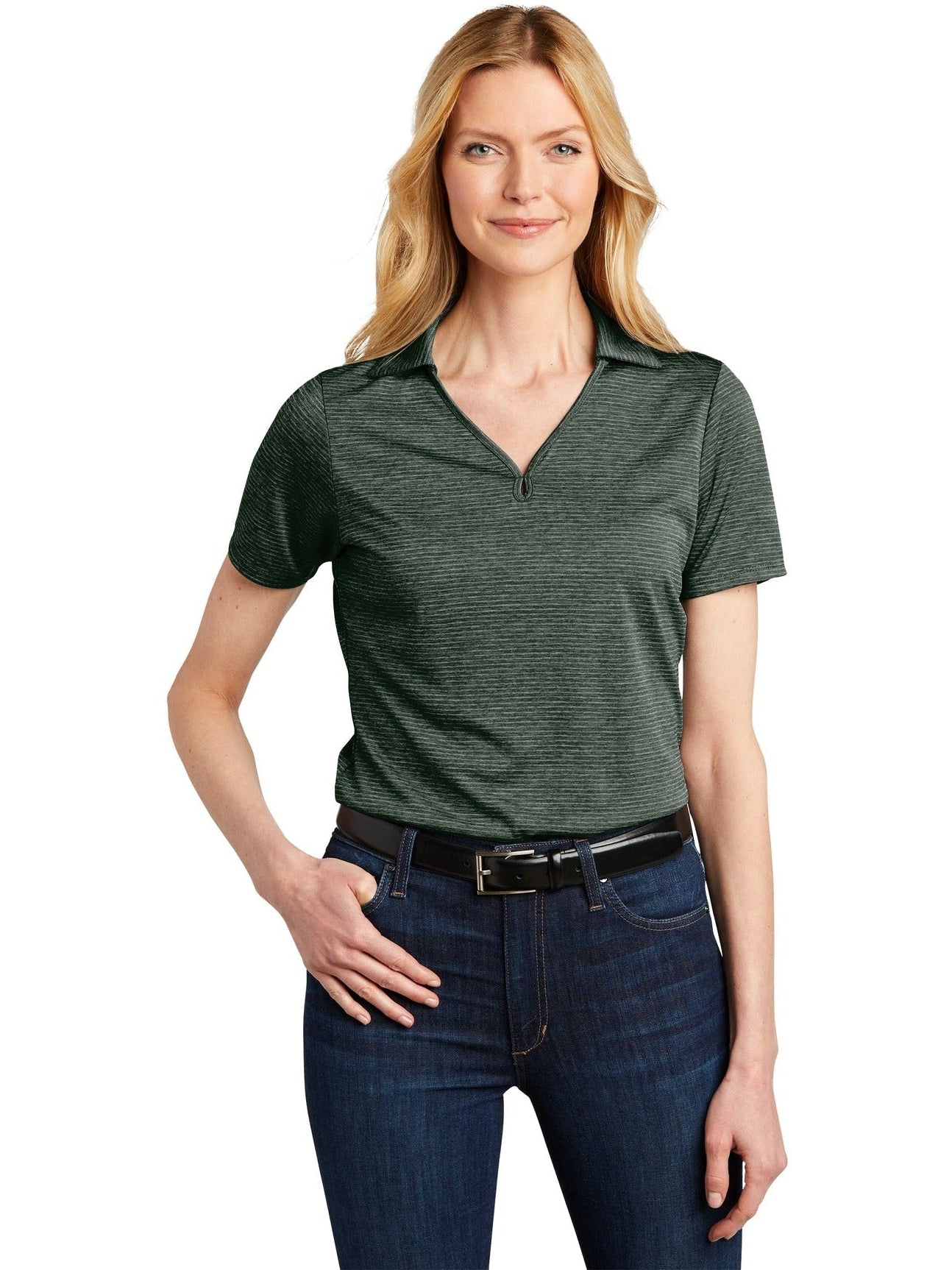 no-logo Port Authority Ladies Shadow Stripe Polo-Regular-Port Authority-Thread Logic