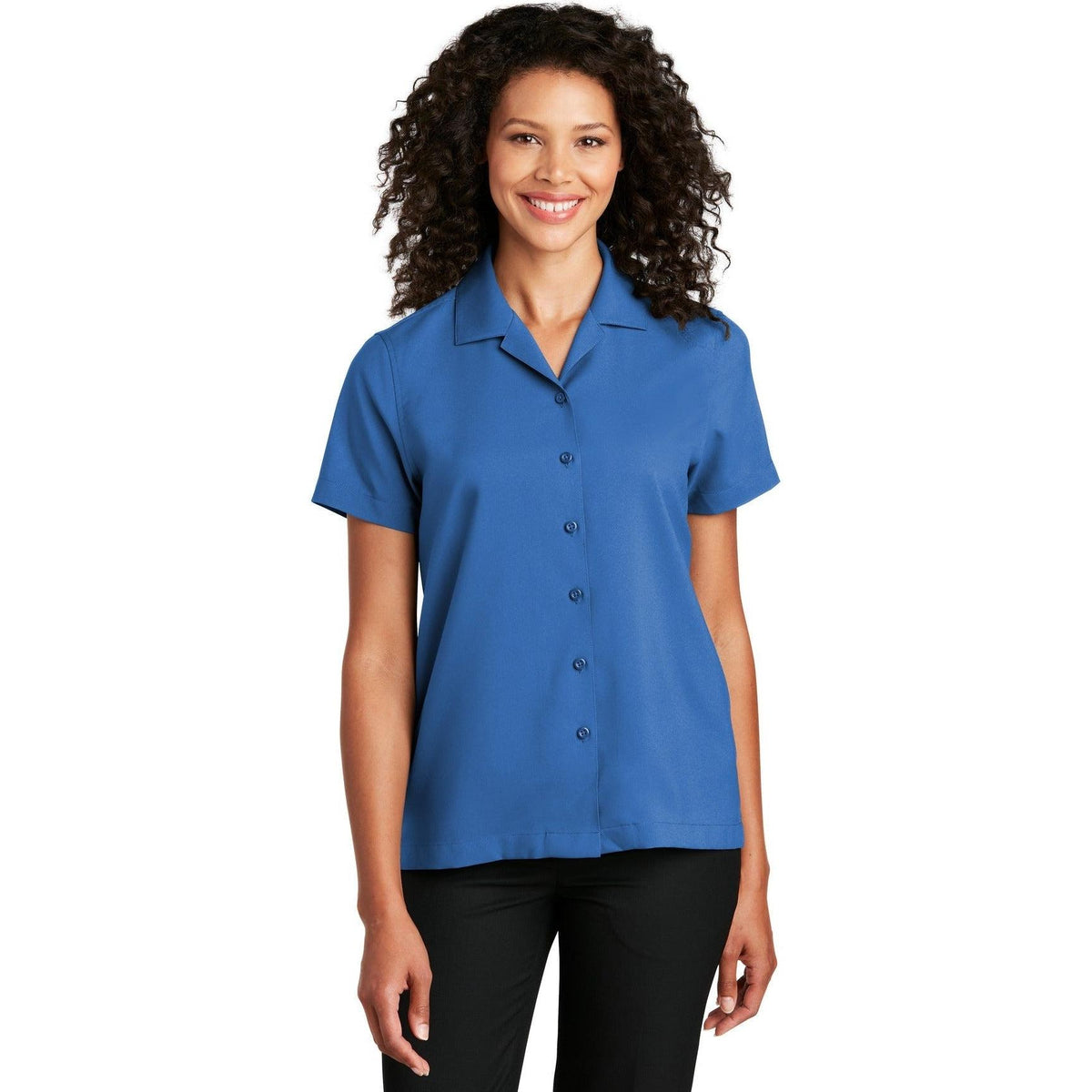 no-logo Port Authority Women's Short Sleeve Performance Staff Shirt-Dress Shirts-Port Authority-Thread Logic