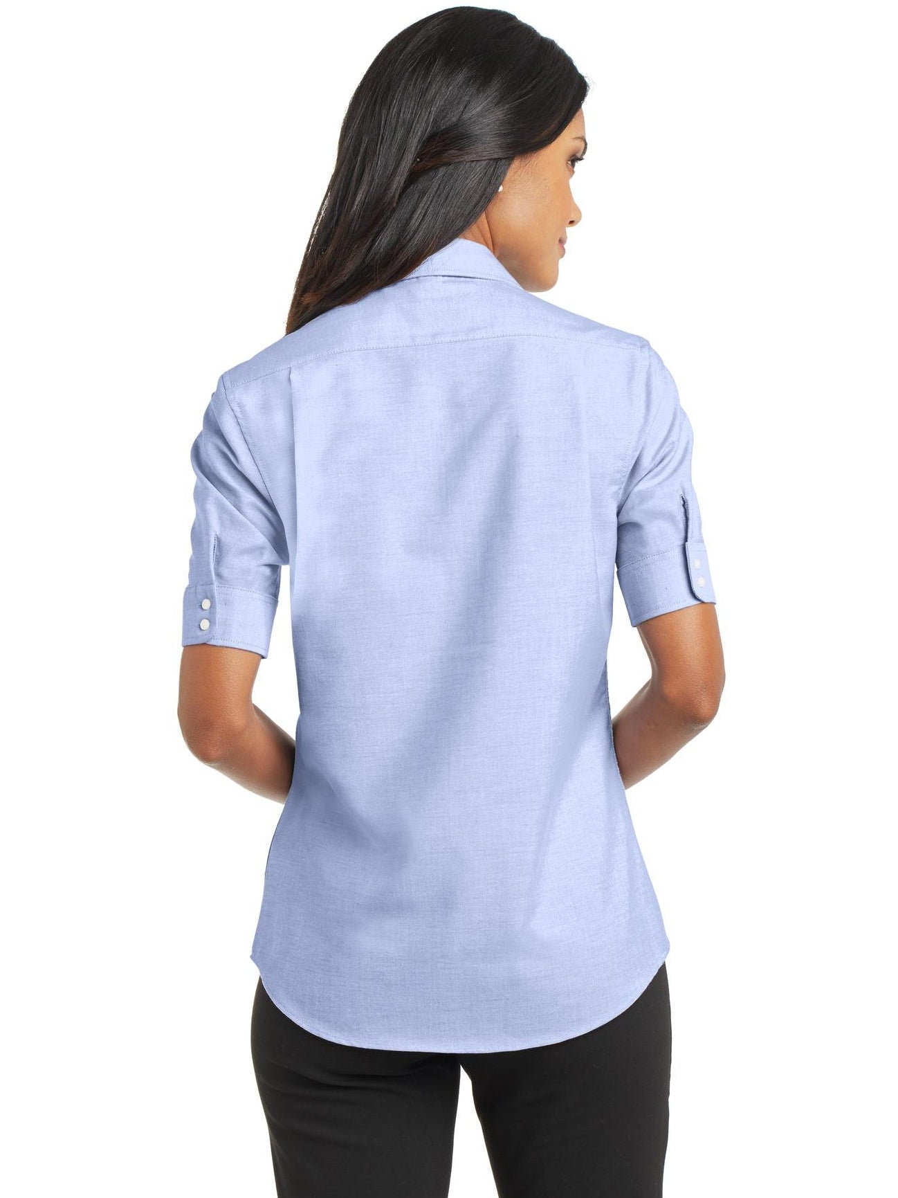 no-logo Port Authority Ladies Short Sleeve SuperPro Oxford Shirt-Regular-Port Authority-Thread Logic