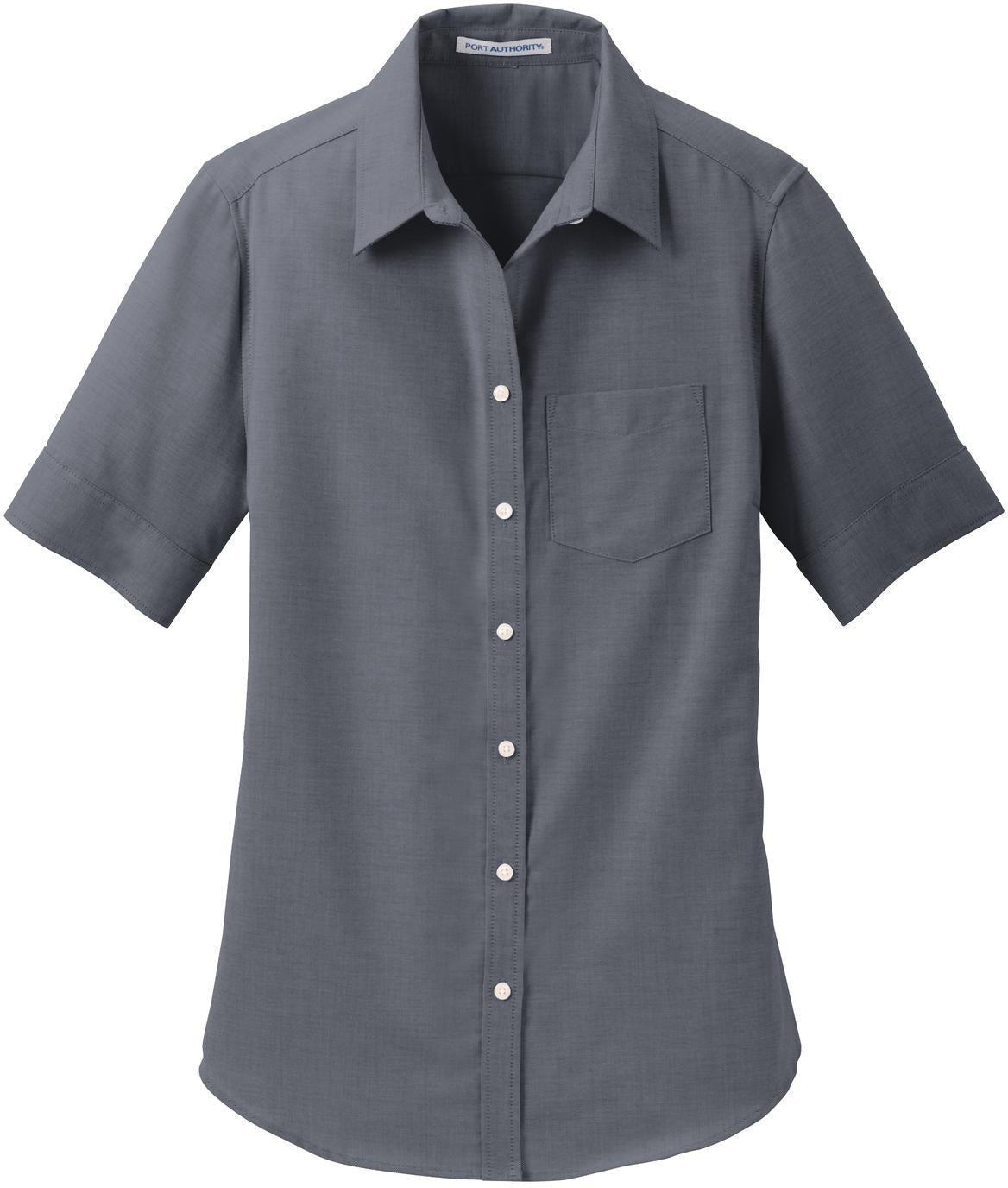 Port Authority Ladies Short Sleeve SuperPro Oxford Shirt