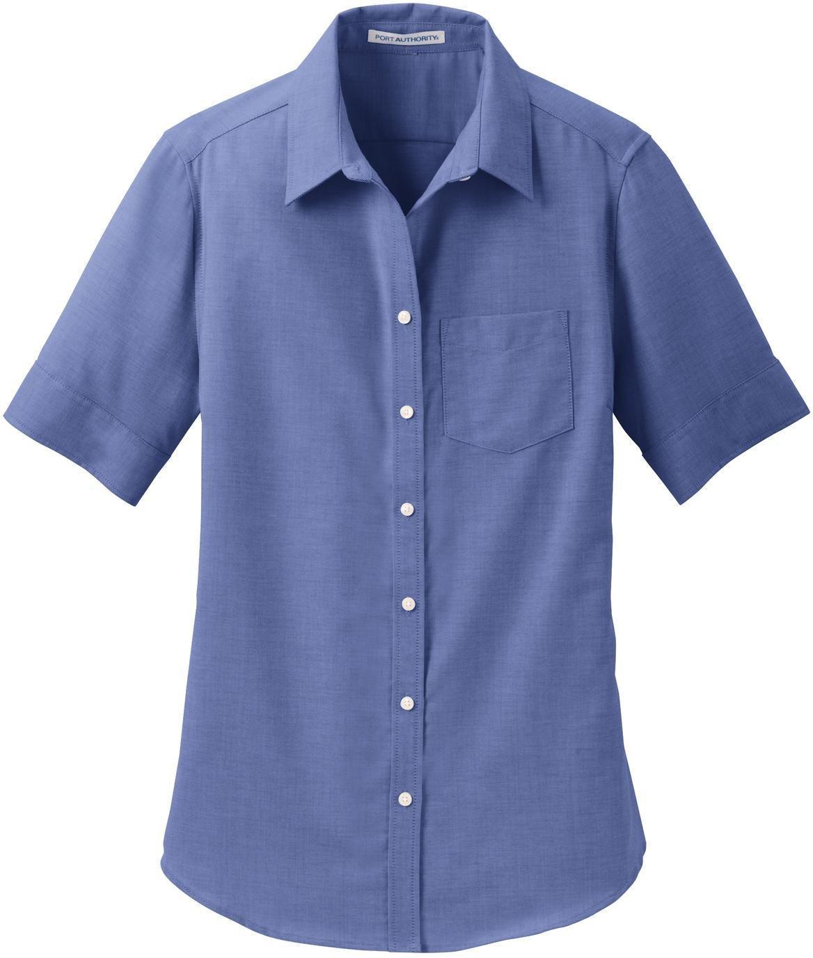 Port Authority Ladies Short Sleeve SuperPro Oxford Shirt