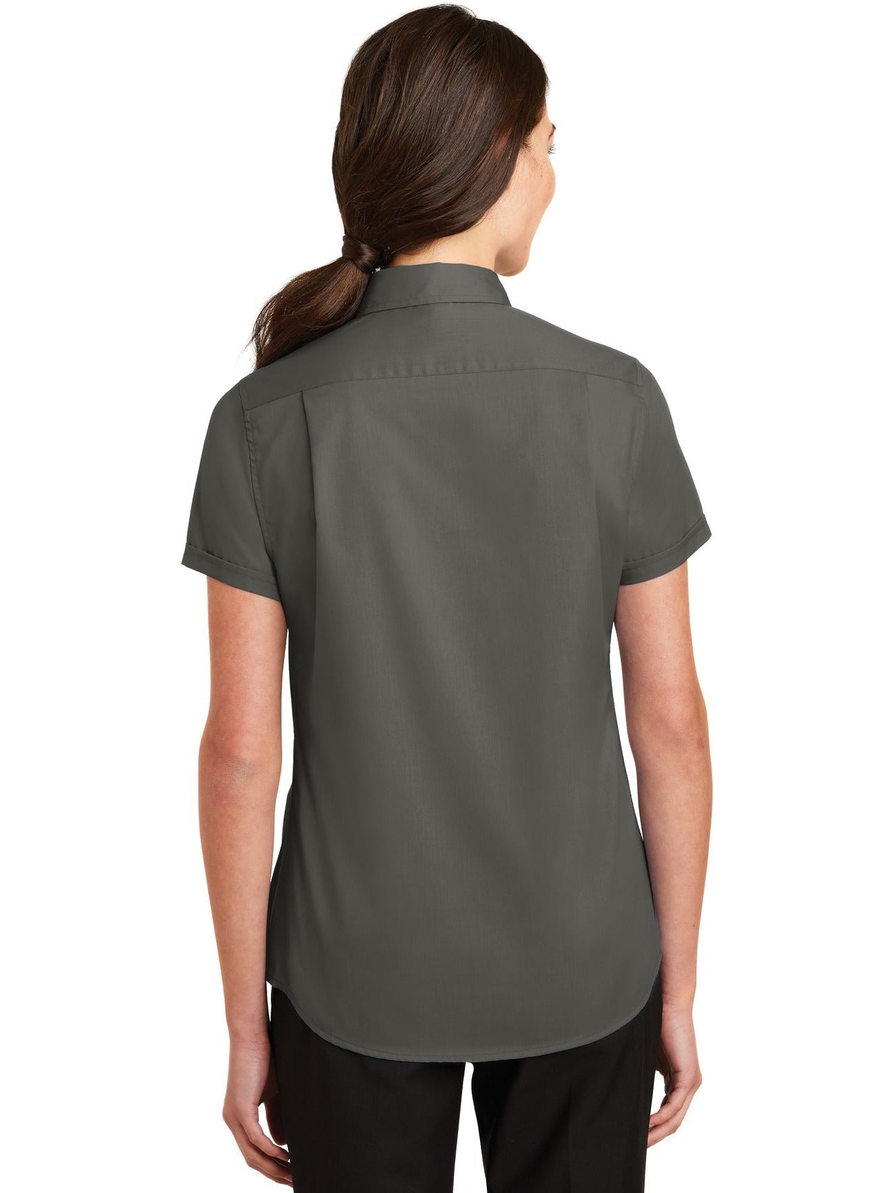 no-logo Port Authority Ladies Short Sleeve SuperPro Twill Shirt-Regular-Port Authority-Thread Logic