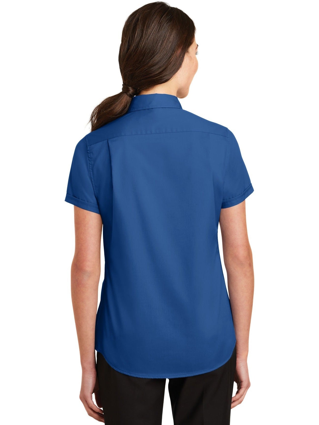 no-logo Port Authority Ladies Short Sleeve SuperPro Twill Shirt-Regular-Port Authority-Thread Logic