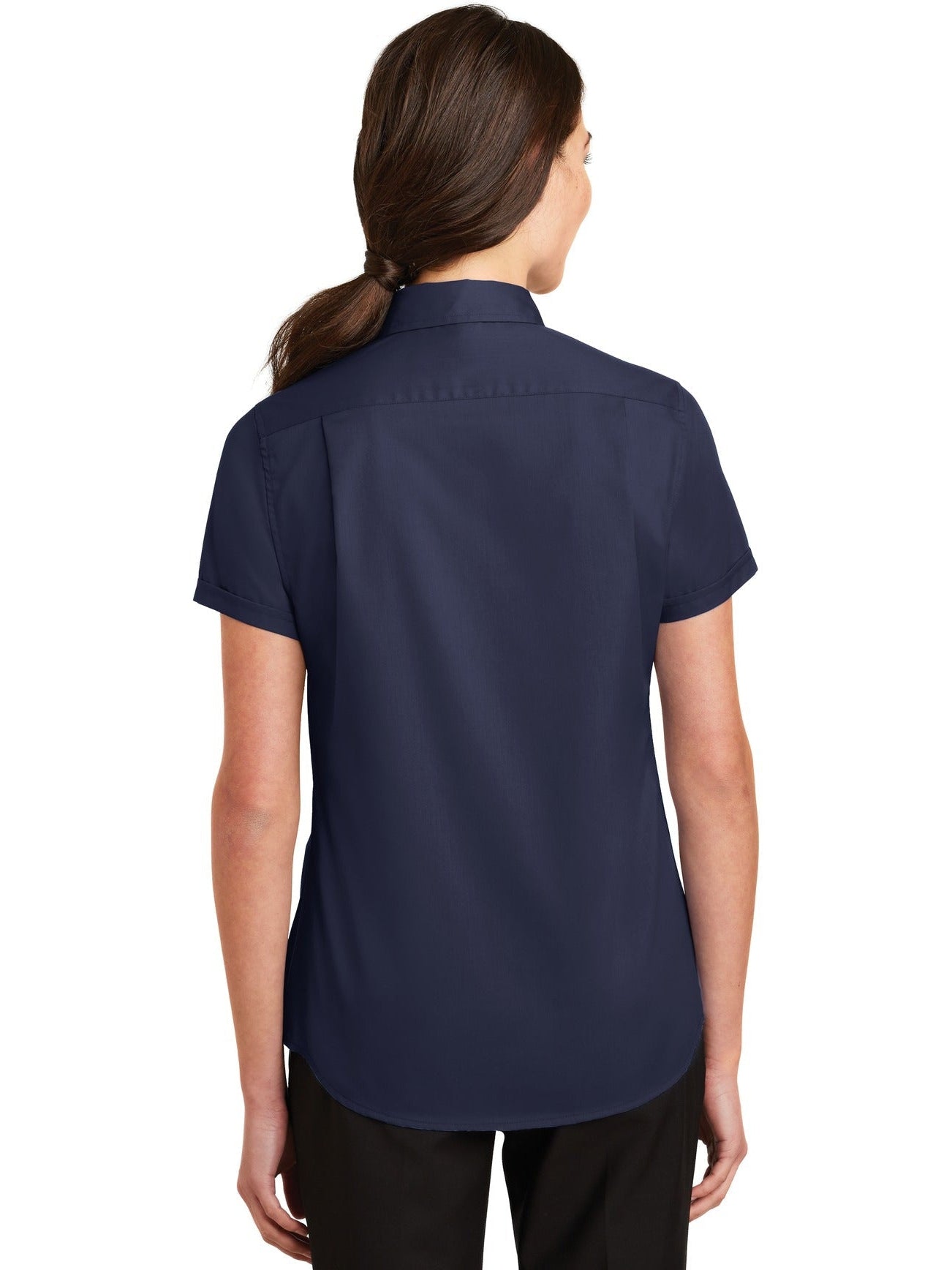 no-logo Port Authority Ladies Short Sleeve SuperPro Twill Shirt-Regular-Port Authority-Thread Logic