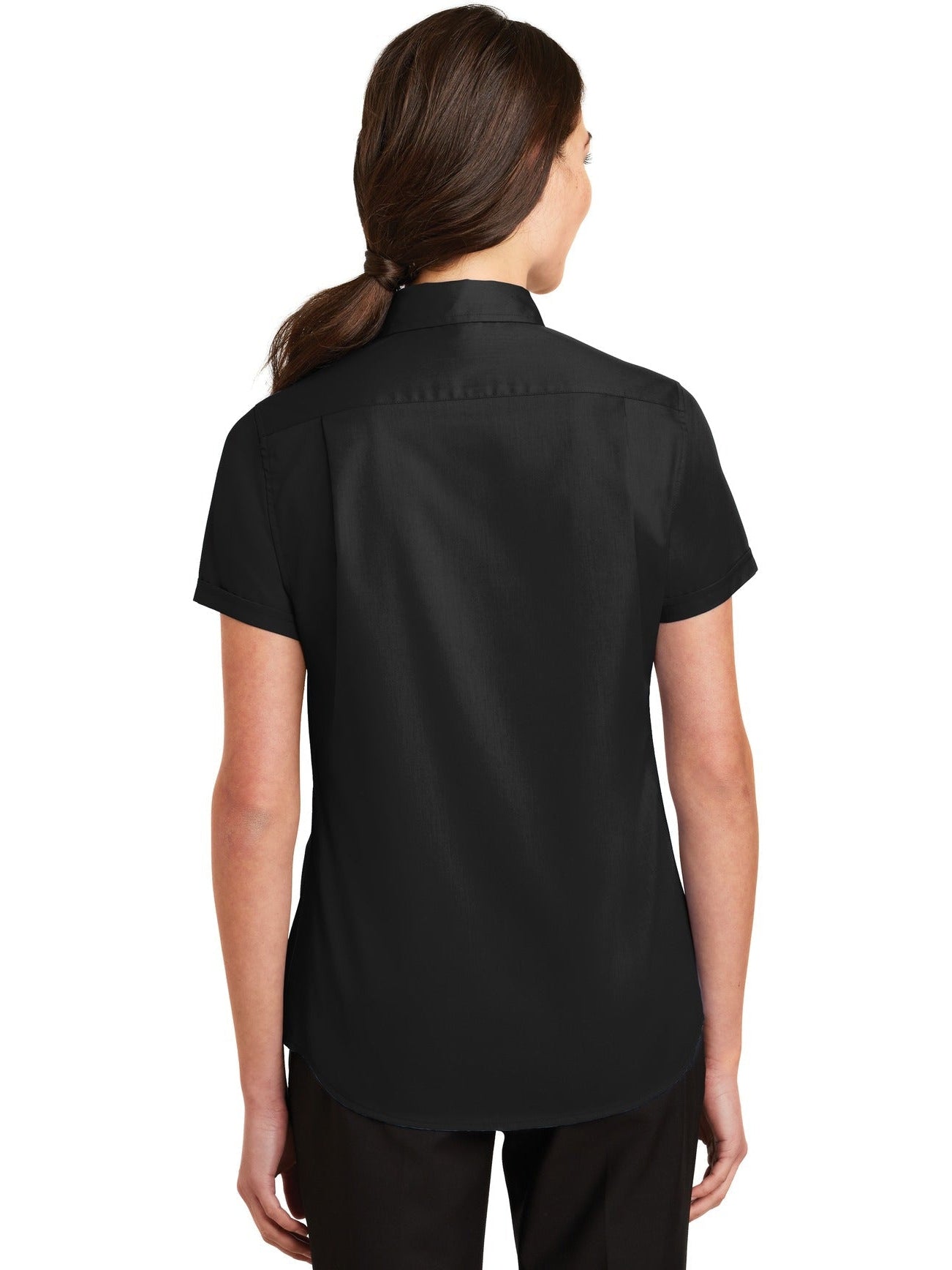 no-logo Port Authority Ladies Short Sleeve SuperPro Twill Shirt-Regular-Port Authority-Thread Logic