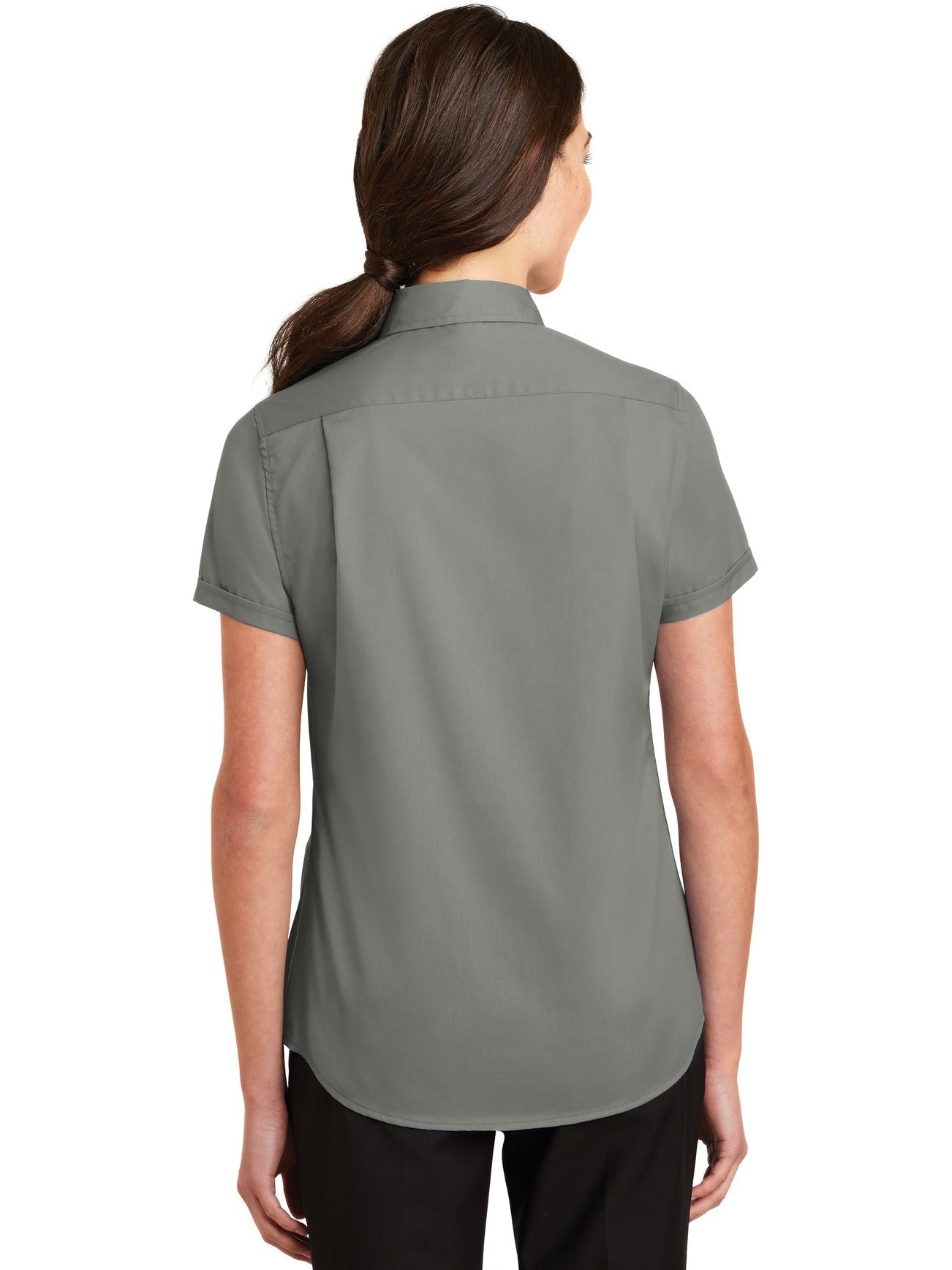 no-logo Port Authority Ladies Short Sleeve SuperPro Twill Shirt-Regular-Port Authority-Thread Logic